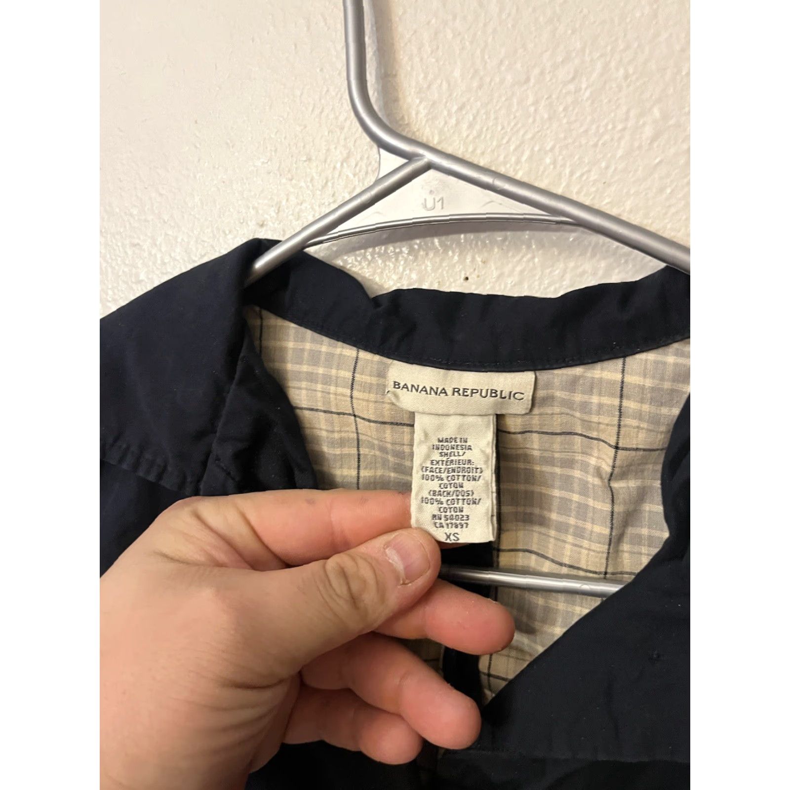 Banana Republic Banana Republic Women's XS Black Short Trench Coat Plaid Lined City Classic Trench Coat Water Resistant Buckle Button Size 26" / US 2 / IT 38 - 3 Thumbnail