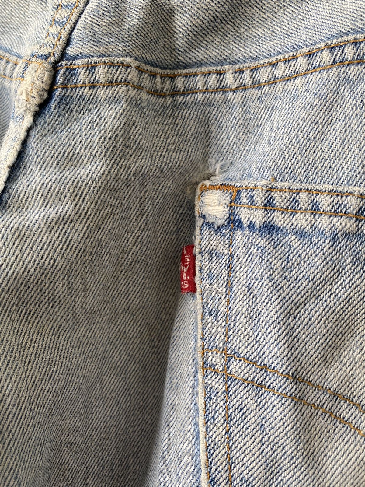 Levi's Vintage 90s Levi’s 501 Distressed Trashed Denim Size US 35 - 16 Thumbnail