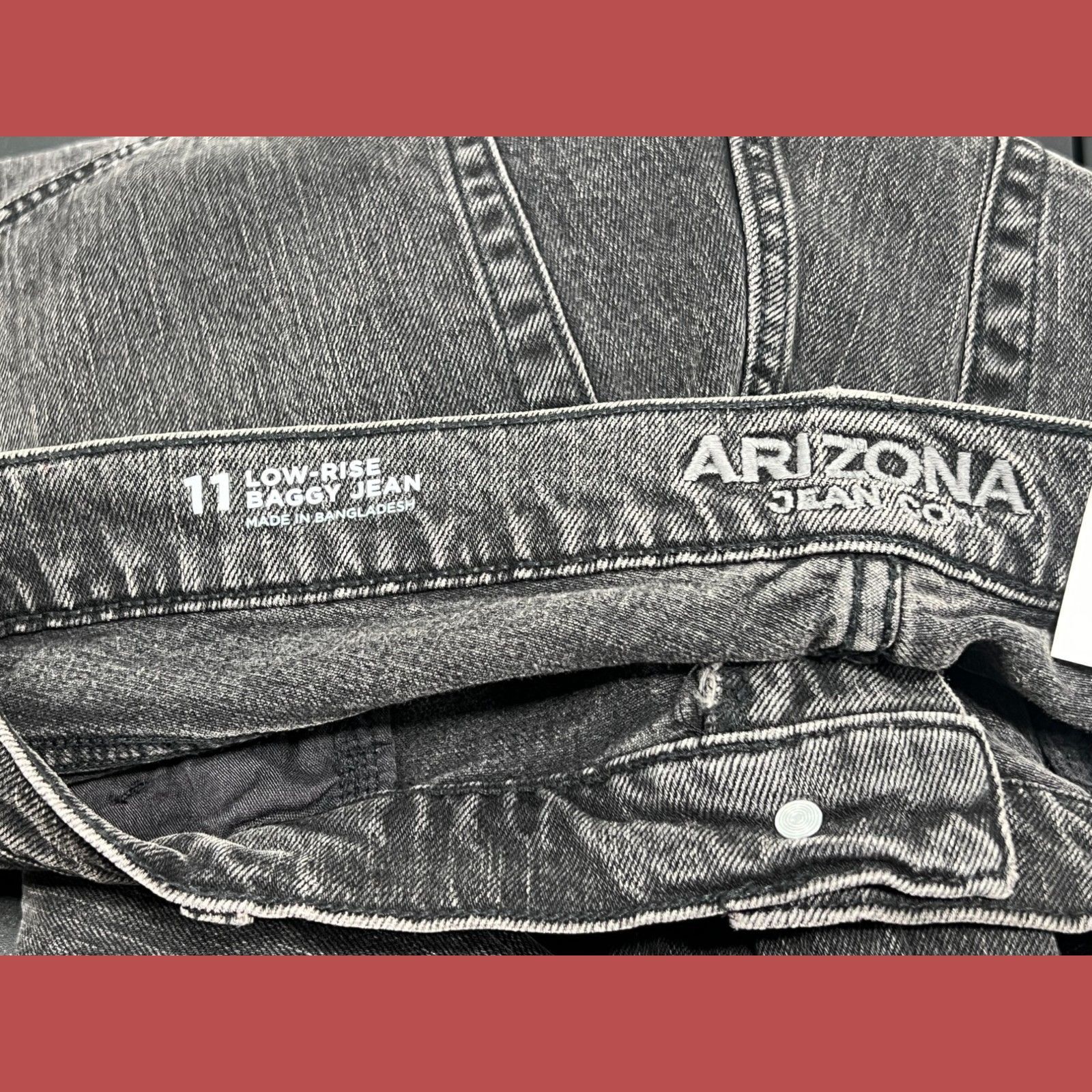 Arizona Jean Co. Arizona - Women's Low-Rise Baggy Jeans - Wide Leg - Rela Size 33" - 11 Thumbnail