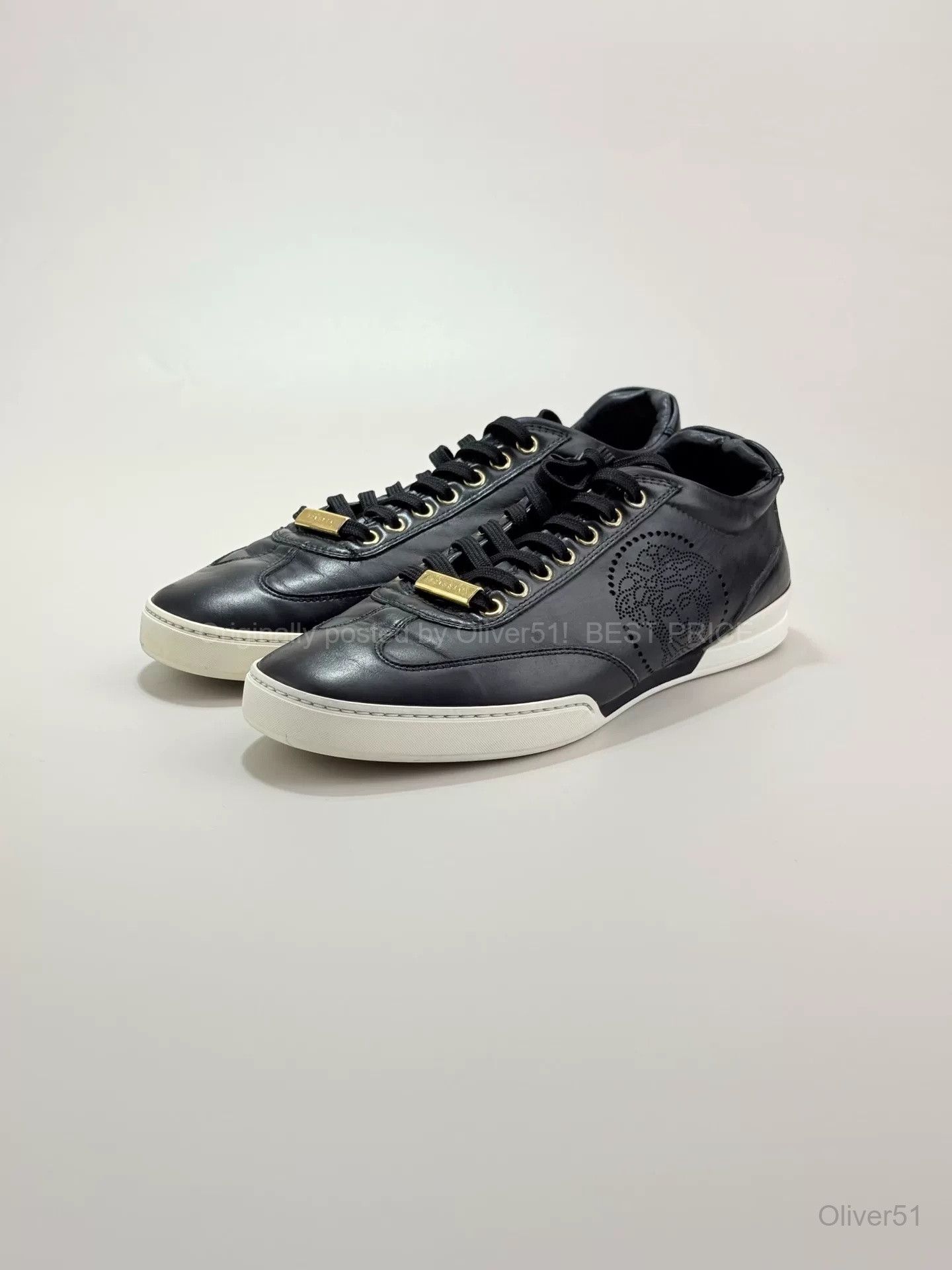 Versace Versace Medusa Black Skate Sneakers Luxury BFAJBCD357 Size US 8.5 / IT 38.5 - 1 Thumbnail