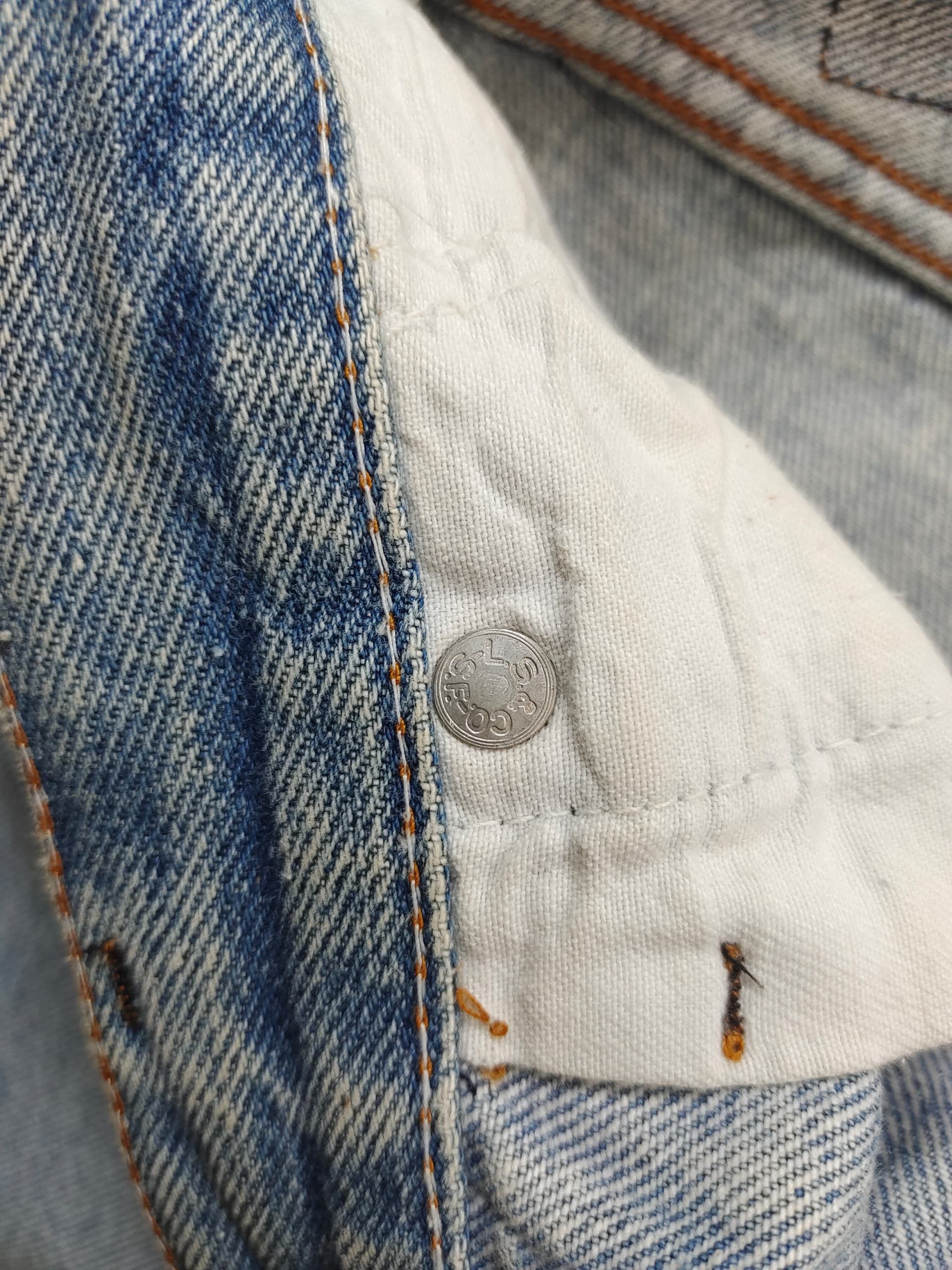 Levi's Vintage 1980 Levi’s 501 Pre-Shrunk Light Wash Denim Jeans Size US 26 / EU 42 - 7 Thumbnail
