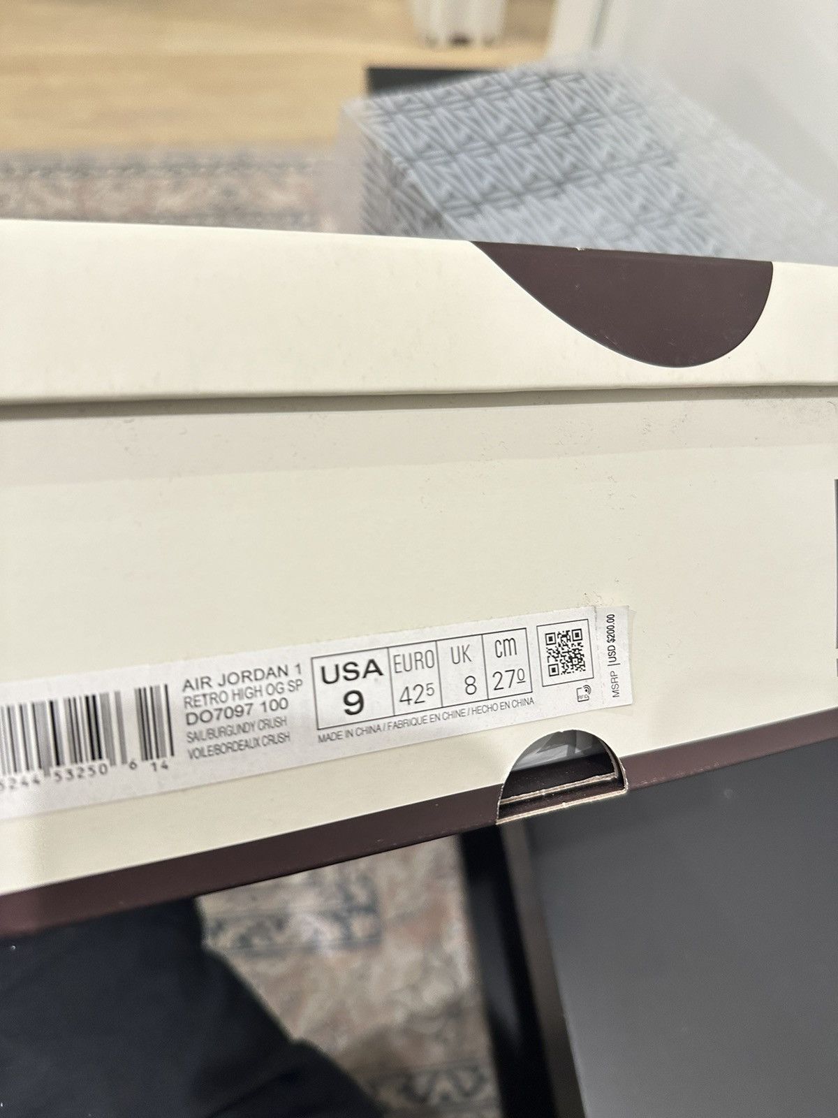 A Ma Maniere × Jordan Brand Air Jordan 1 A Ma Maniere Sail/Burgandy Size US 9 / EU 42 - 9 Thumbnail
