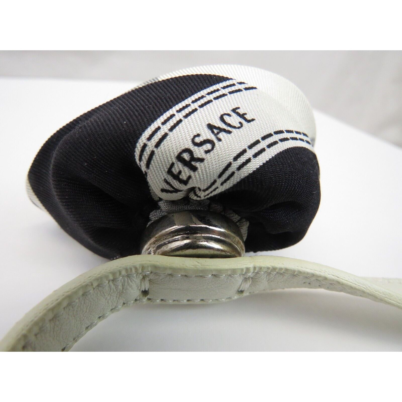 Versace VERSACE LEATHER BRACELET TEXTILE ROSE LOGO BUCKLE CLOSURE IT Size ONE SIZE - 4 Thumbnail