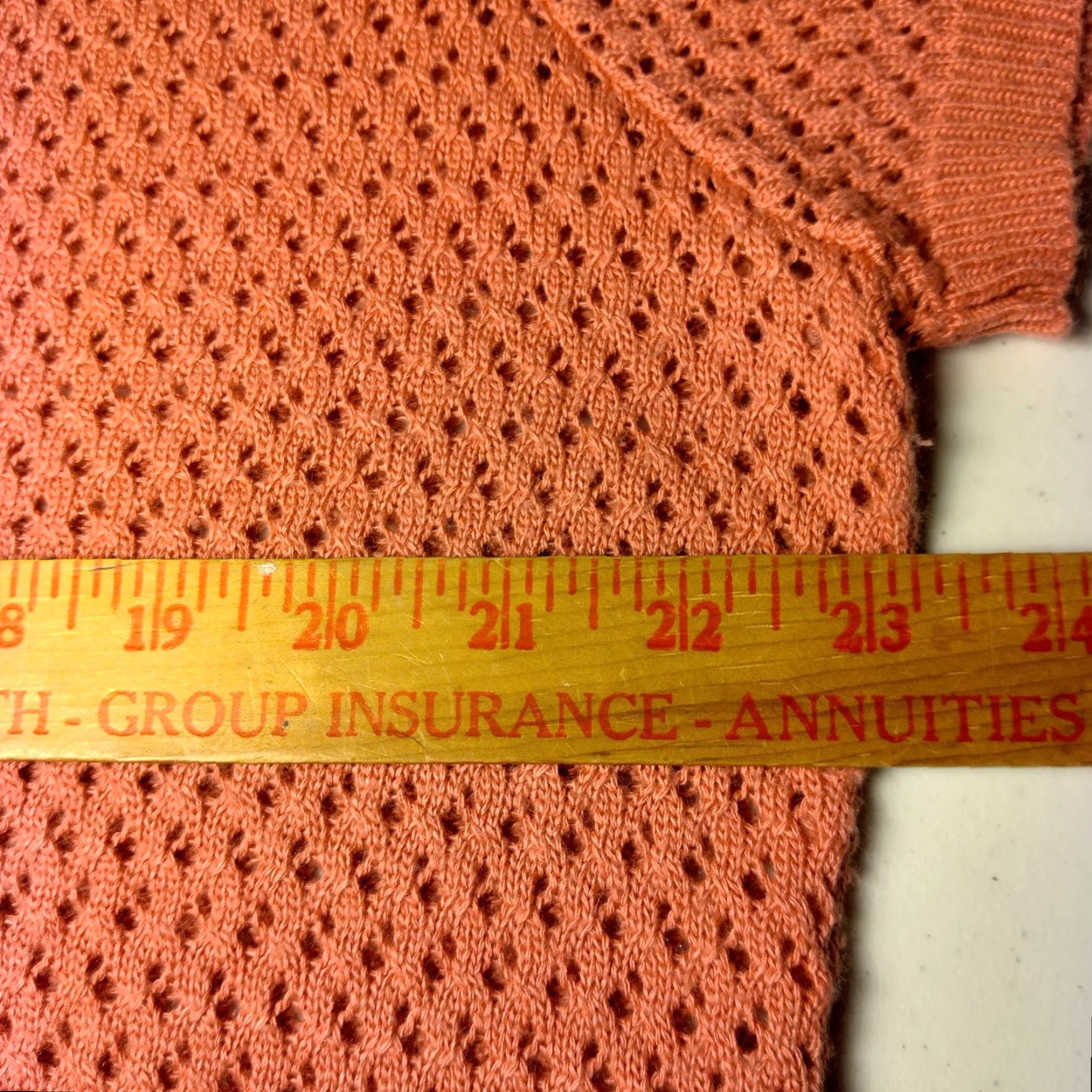 Vintage VINTAGE Lane Bryant Women's Sweater Shirt Plus Size 22/24 Hooded Open-Knit Short Sleeve Pink Pullover Casual Fall Winter Spring Summer Size 3XL / US 20-22 - 4 Thumbnail