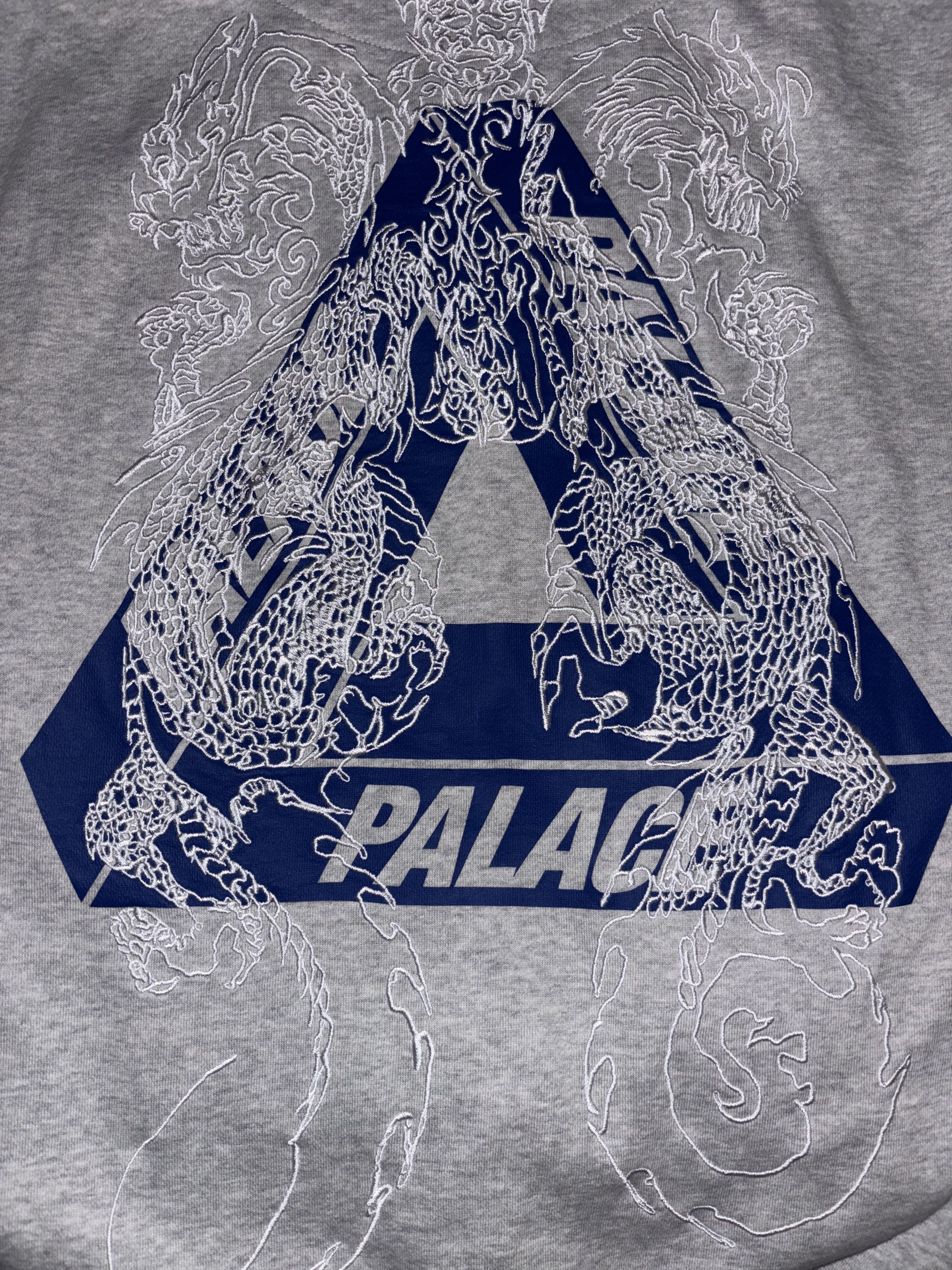 Palace Grey Palace dragon embroidered hoodie Size US L / EU 52-54 / 3 - 4 Thumbnail
