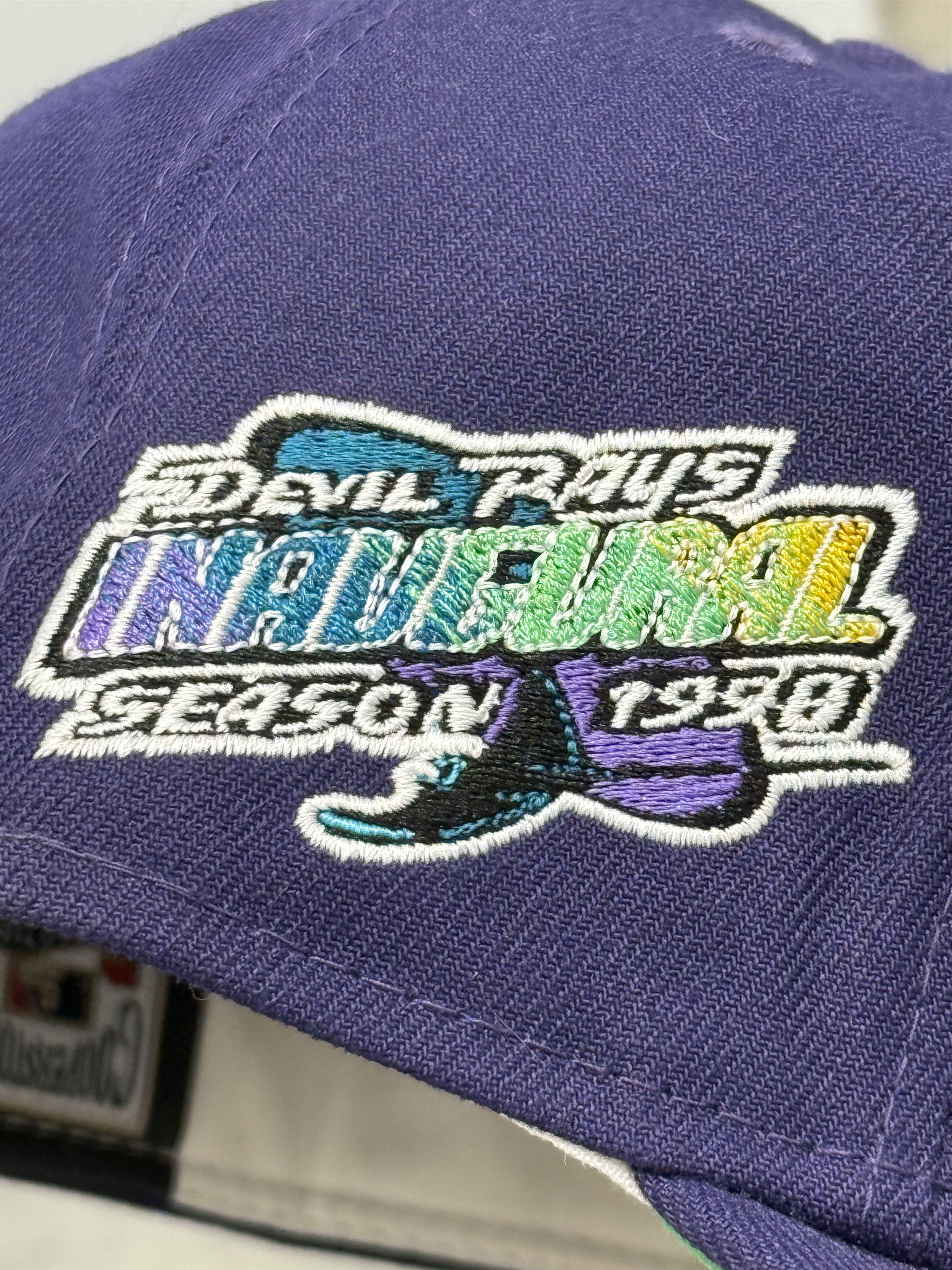 Hat Club 7 3/8 Tampa Bay Devil Rays Hat Club w/ Inaugural Patch TB Size ONE SIZE - 3 Thumbnail