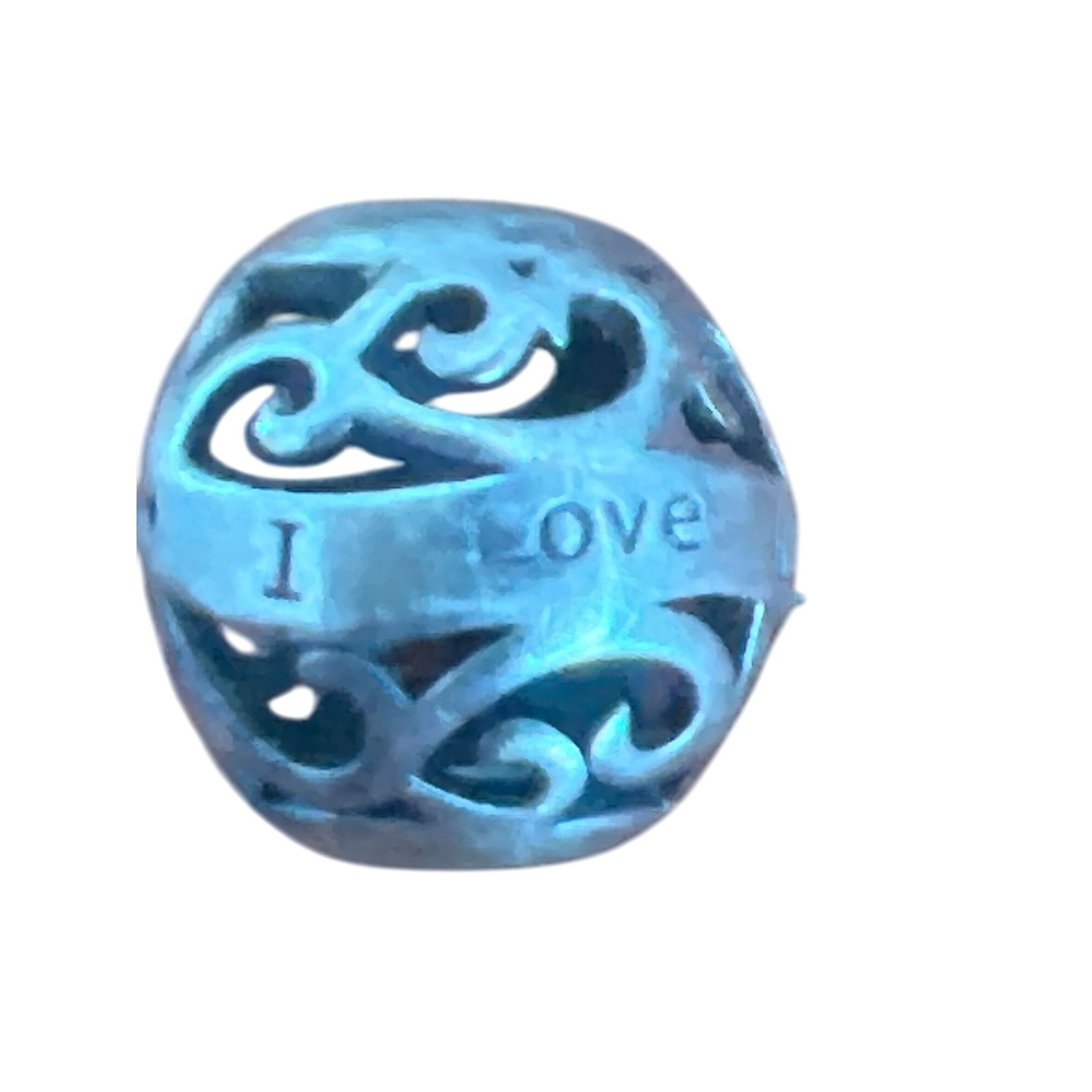 pandora Pandora Sterling Silver Charm Bead I Love You Filagree Bamoe Size ONE SIZE - 2 Thumbnail