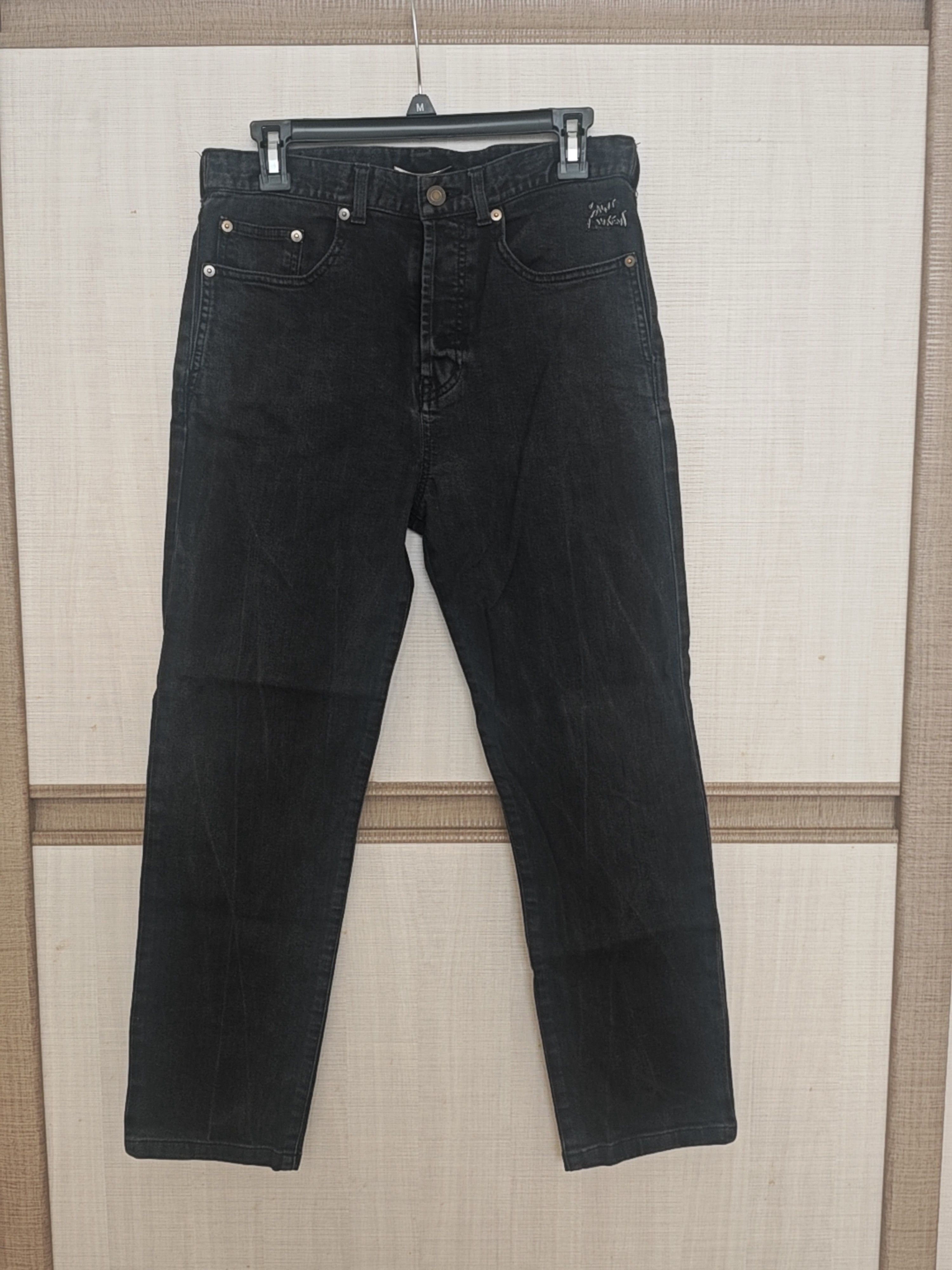 Saint Laurent Paris Saint Laurent Embroidered Logo Jeans Size 32 Size US 32 / EU 48 - 1 Thumbnail
