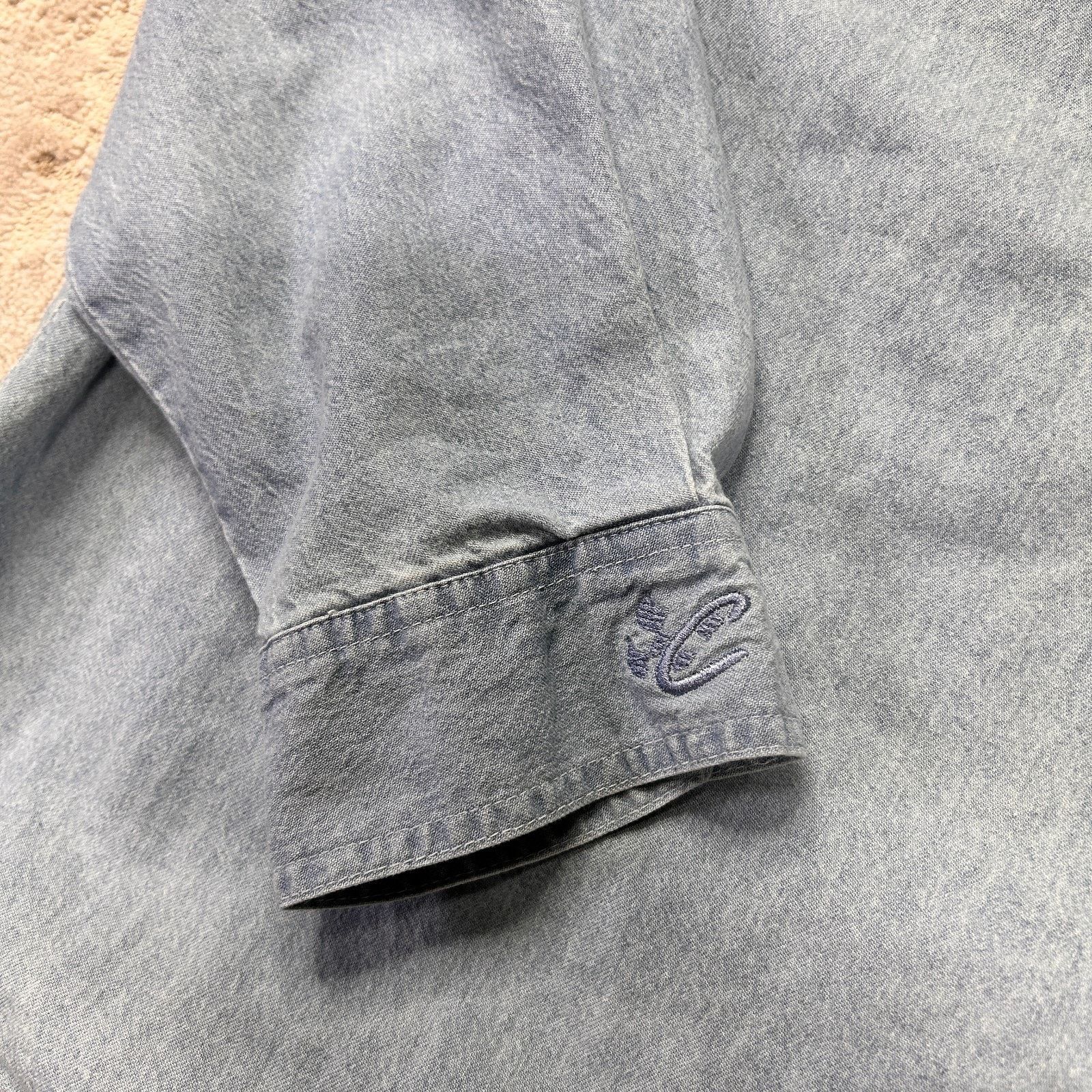& Other Stories Vintage Chase Authentic NASCAR Denim Shirt Mens 3XL Blue Size US XXL / EU 58 / 5 - 8 Thumbnail