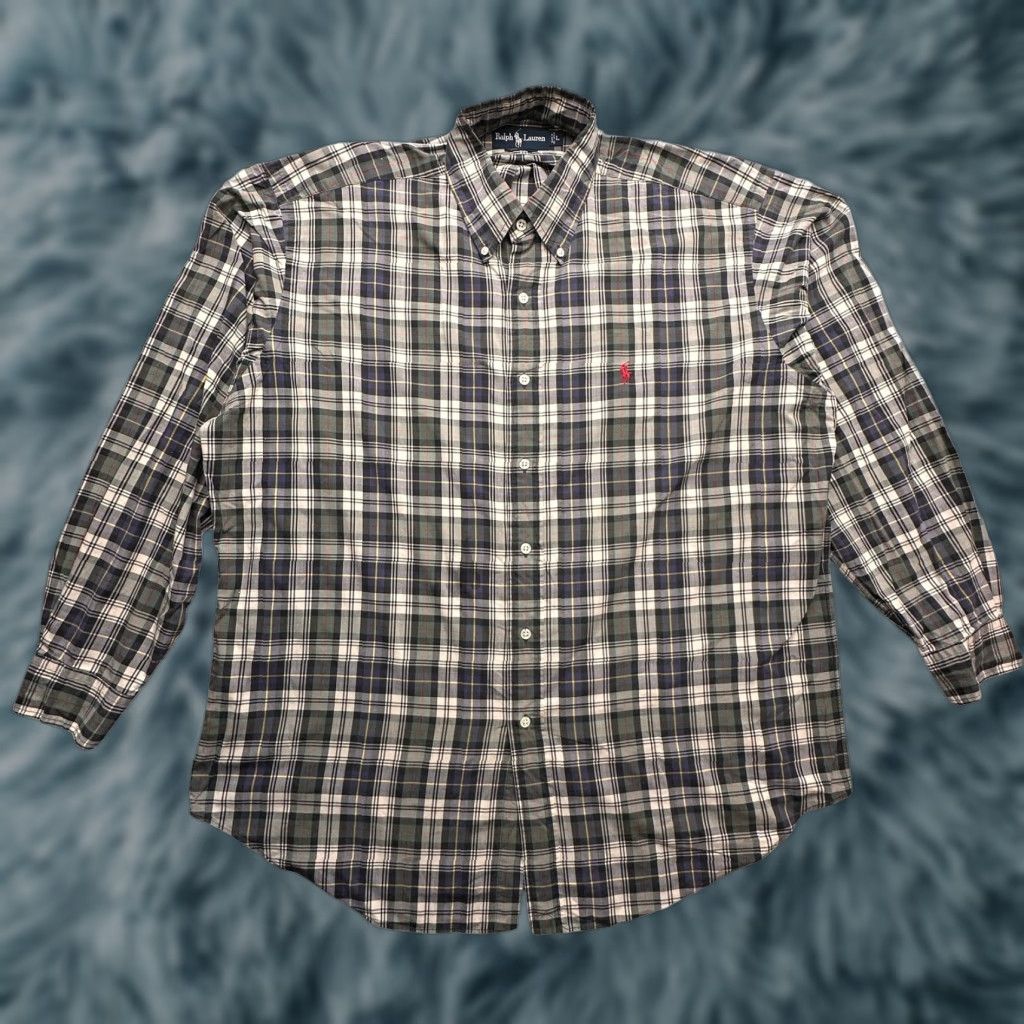 Polo Ralph Lauren Polo Ralph Lauren Blake Long Sleeve Button Down Shirt Mens Large Green Red Pony Size US L / EU 52-54 / 3 - 1 Thumbnail