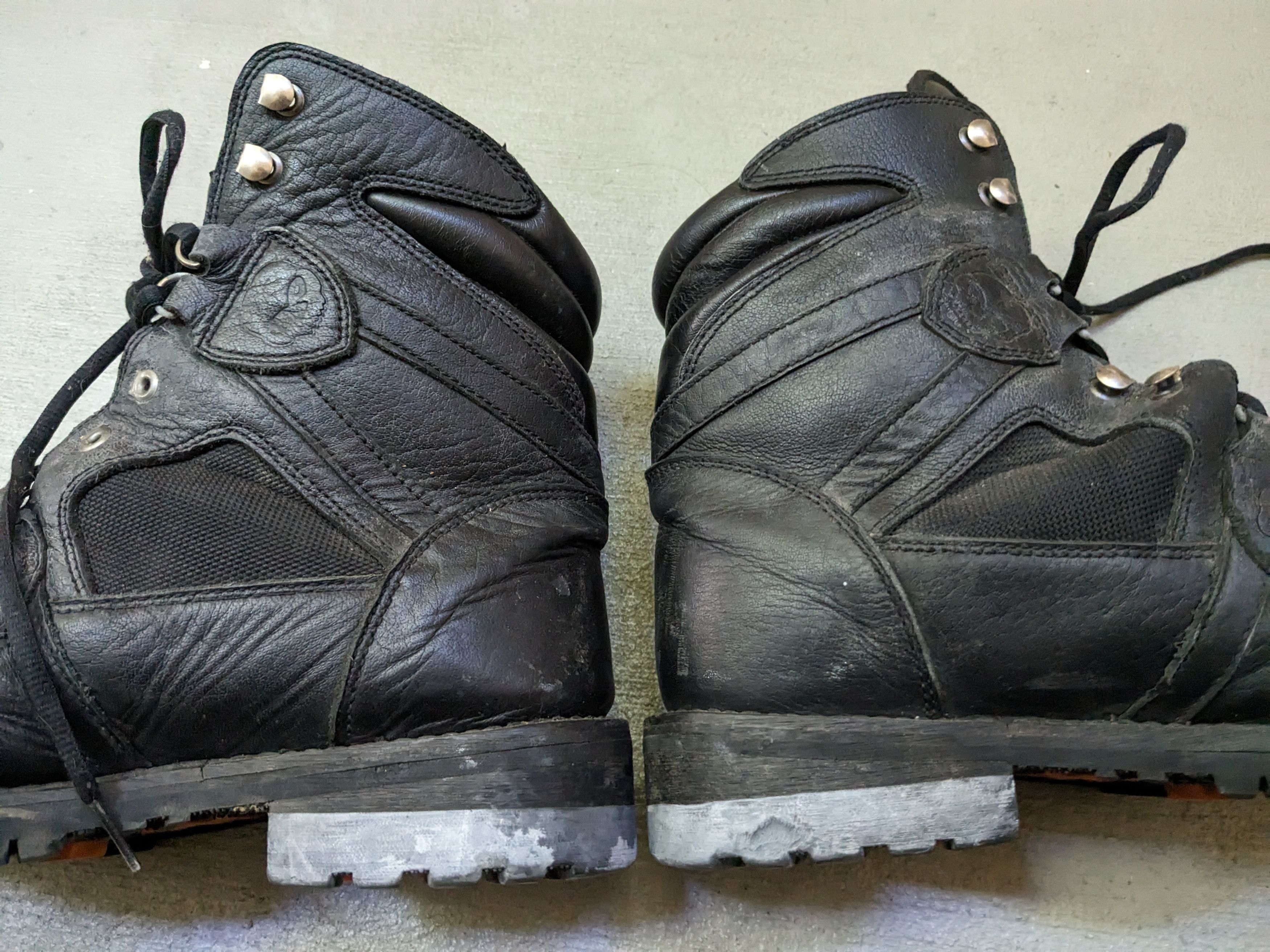 Genuine Leather Vintage Boots Black Size 10 Leather Biker Chunky Lace Up Size US 10 / EU 43 - 12 Thumbnail
