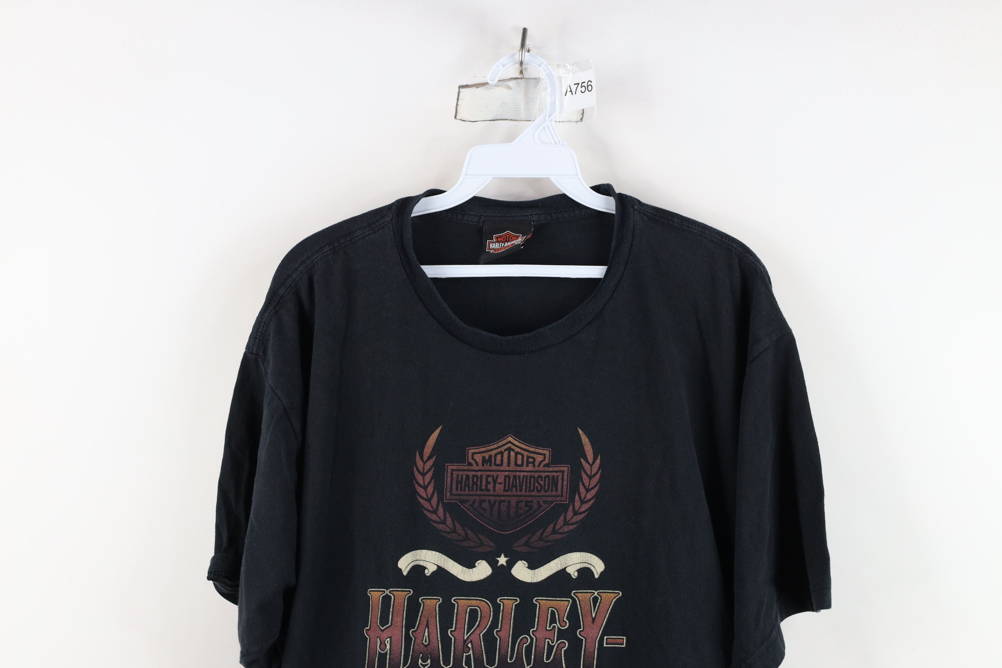 Harley Davidson Vintage Y2K Harley Davidson Spell Out Big Logo T-Shirt Black Size US XXL / EU 58 / 5 - 2 Thumbnail