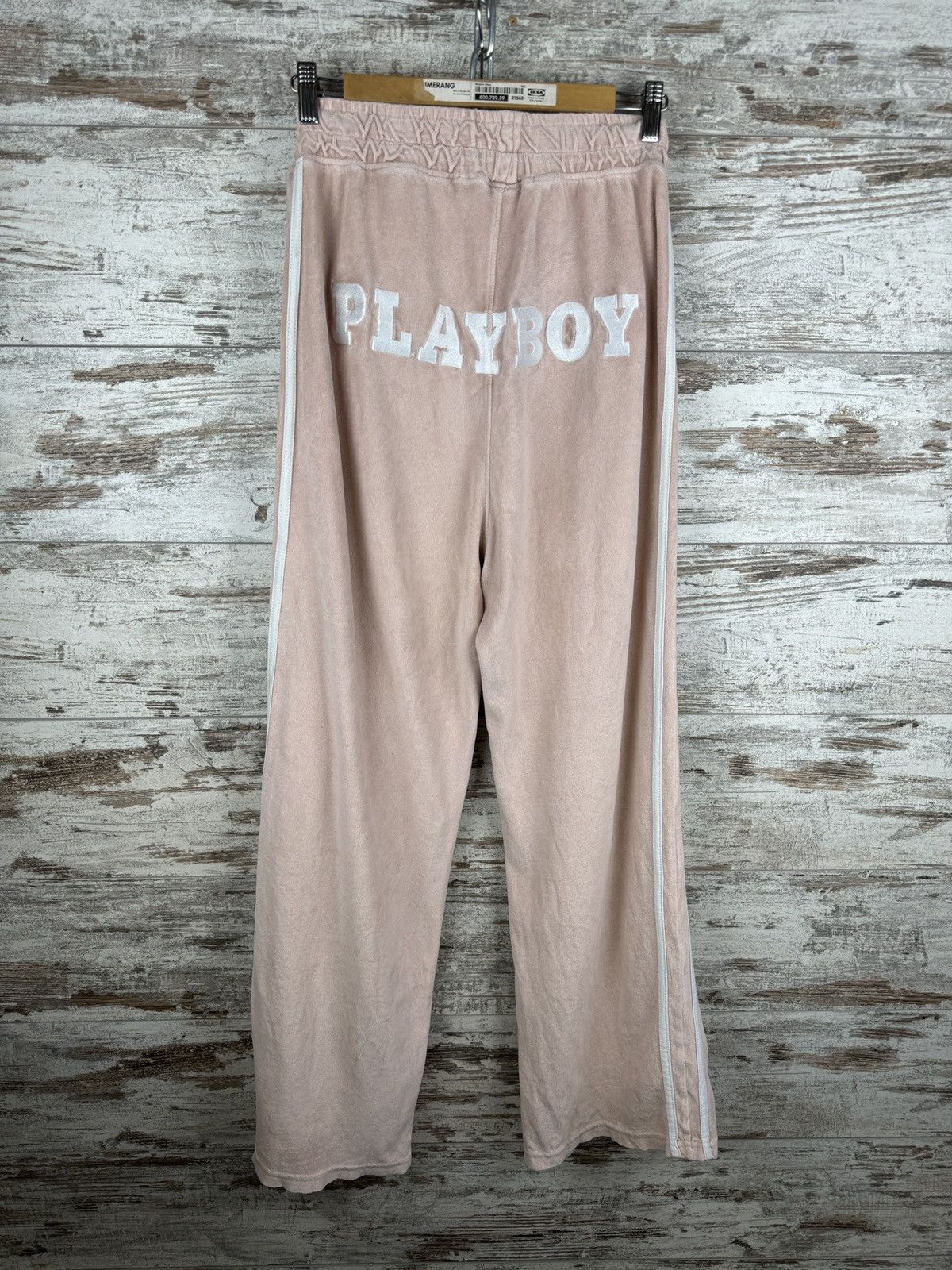 Playboy Women’s Playboy Pink pants velvet corduroy y2k big logo Size 34" / US 12 / IT 48 - 1 Thumbnail
