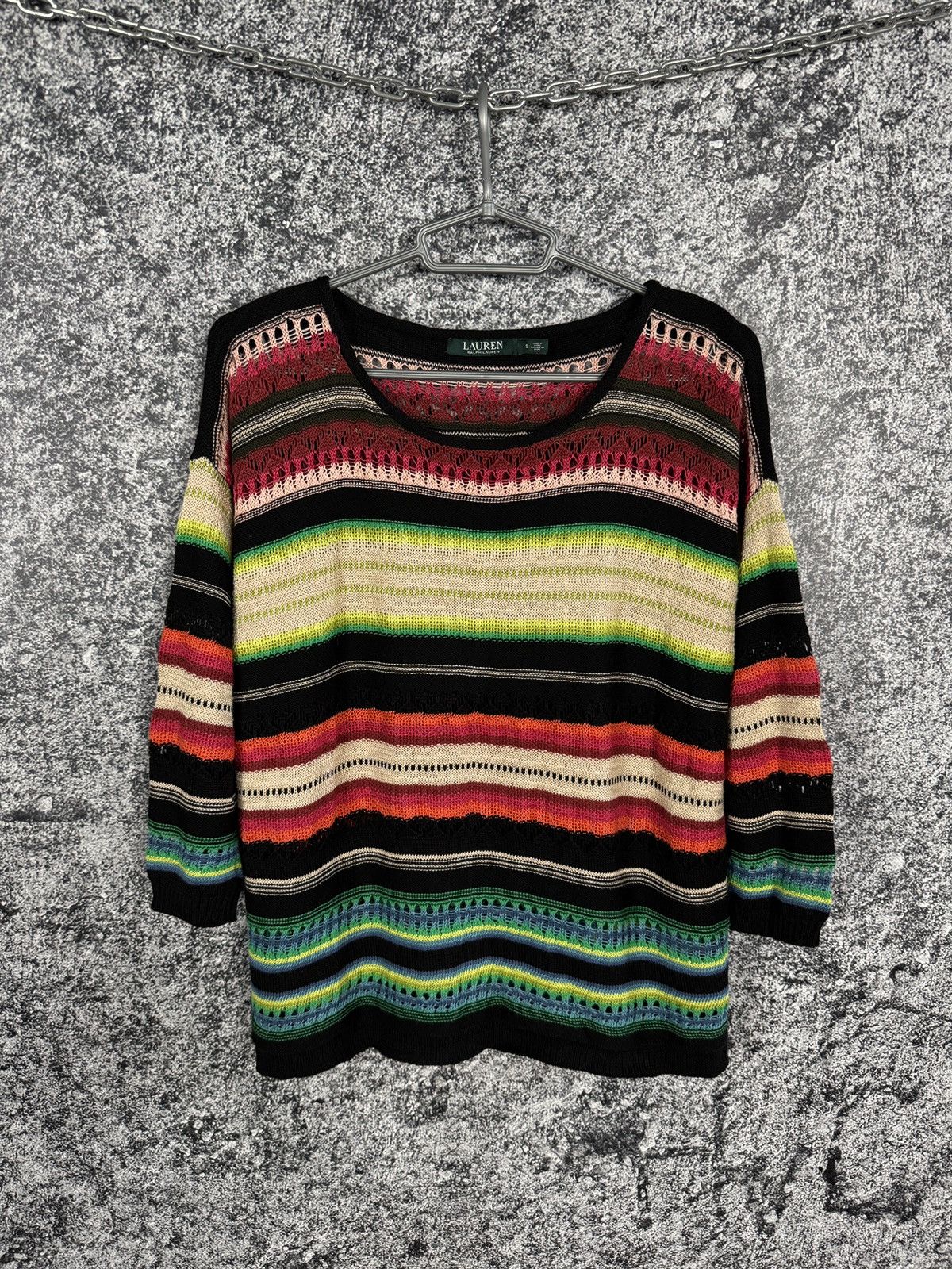 Lauren Ralph Lauren Lauren Ralph Lauren Boho Open Knit Sweater Pullover Size M Size S / US 4 / IT 40 - 1 Thumbnail