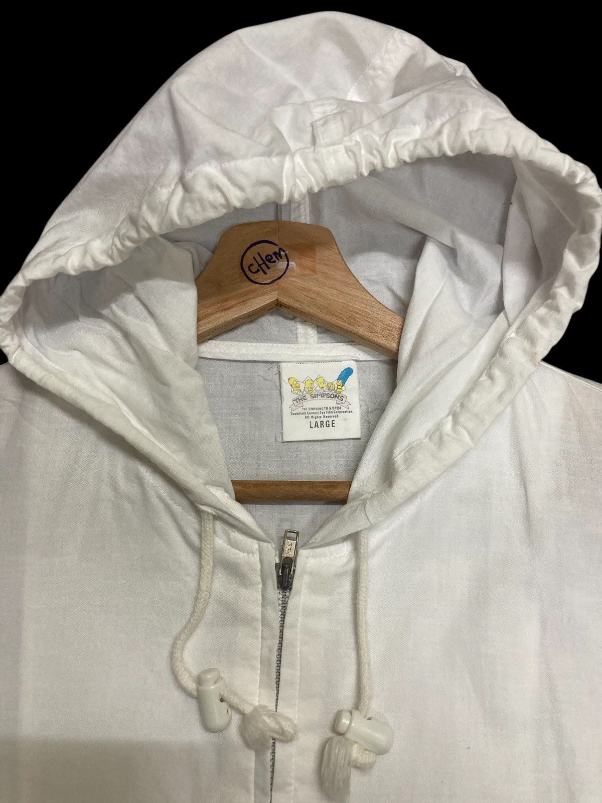 The Simpsons × Vintage Vintage 90’s The Simpsons Cotton Hoodie Jacket White Size US L / EU 52-54 / 3 - 5 Thumbnail