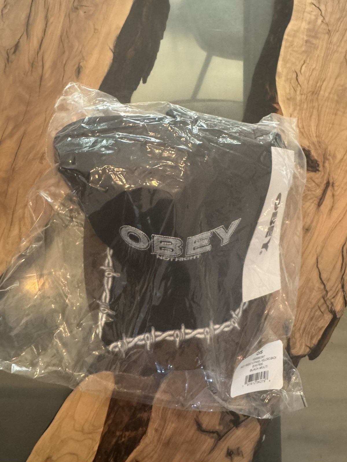 Obey × Shepard Fairey OBEY POSSE ‘Not Right’ Barbed Wire 2-Tone Dad Hat NEW Size ONE SIZE - 12 Thumbnail