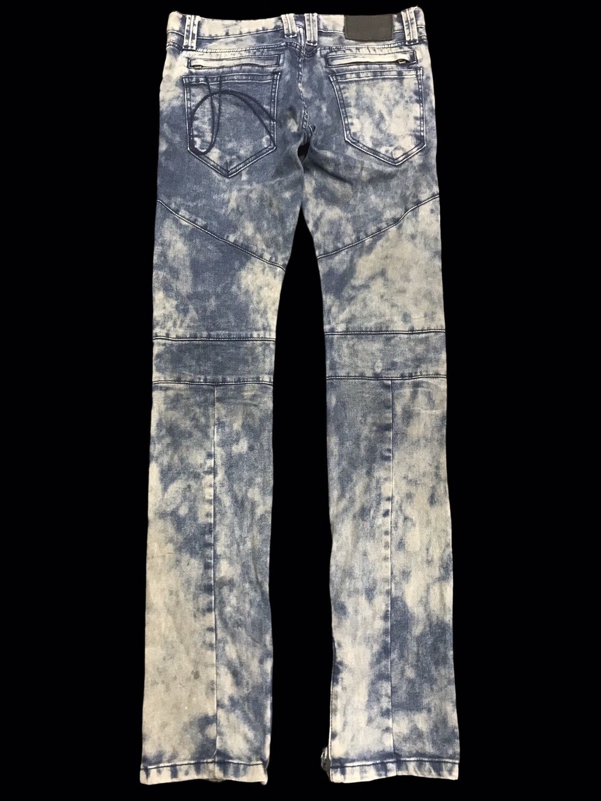 Japanese Brand × NO ID 💥ARCHIVAL💥NO ID ACID WASH BIKER PANT F172 Size US 32 / EU 48 - 2 Thumbnail