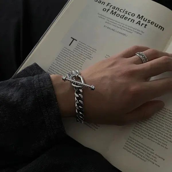 VIBE Buckle Chain Bracelets Streetwear Vintage Style Japanese Size ONE SIZE - 5 Thumbnail