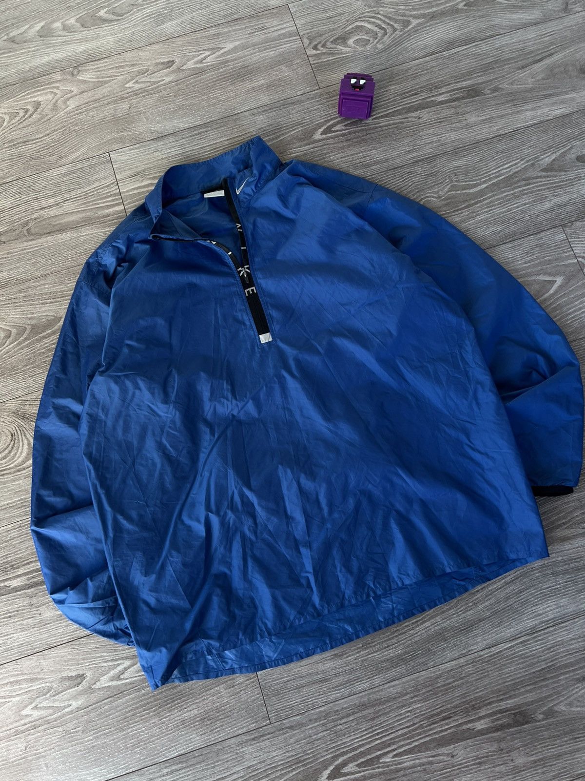 Vintage Vintage Nike Knit Neck Swoosh 1/3 Zip Packable Anorak Jacket Size US XL / EU 56 / 4 - 12 Thumbnail