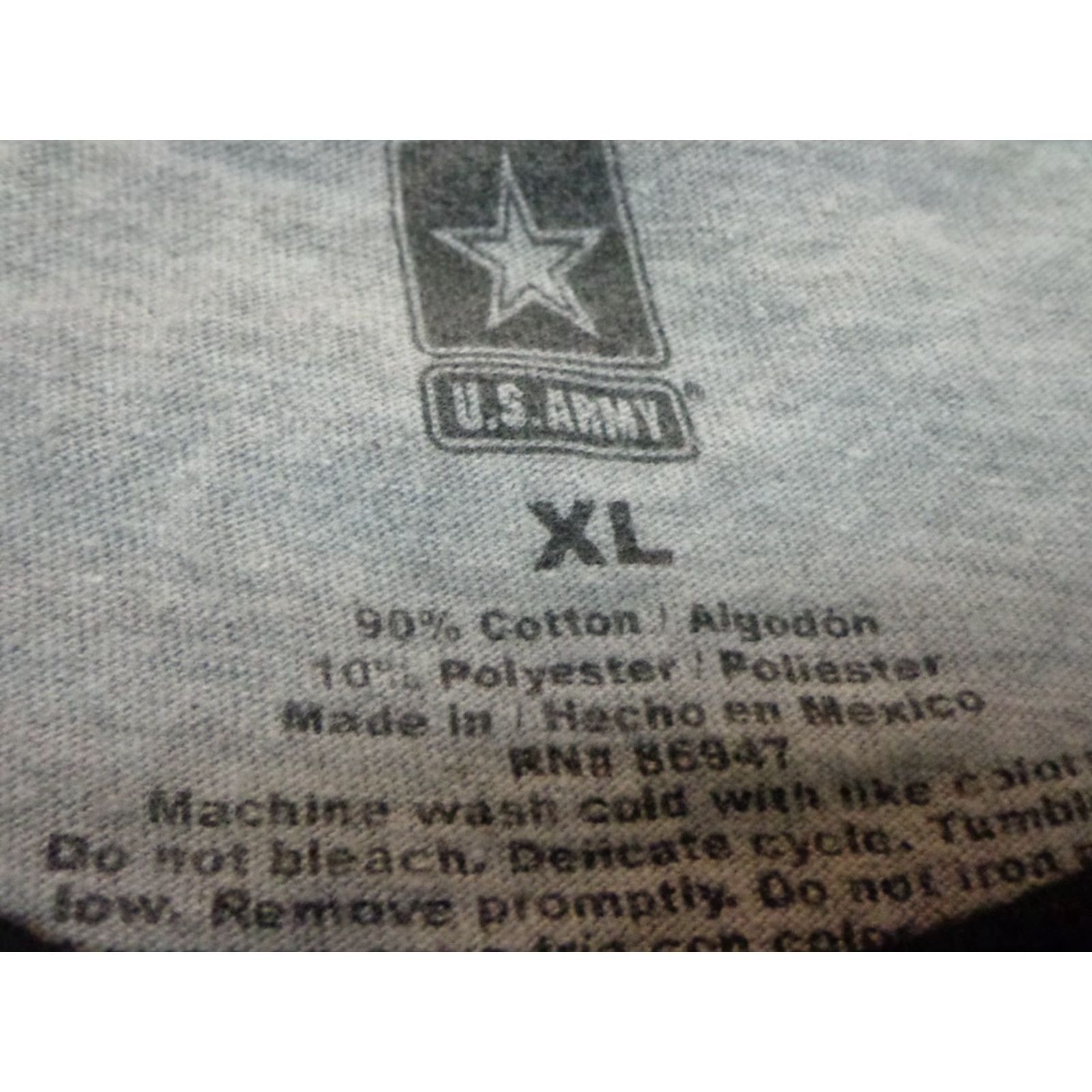 Vintage US Army T Shirt Gray Ringer Style Tee XL Unisex Adults Short Sleeve Cotton Blend Army Shirt Size US XL / EU 56 / 4 - 4 Thumbnail