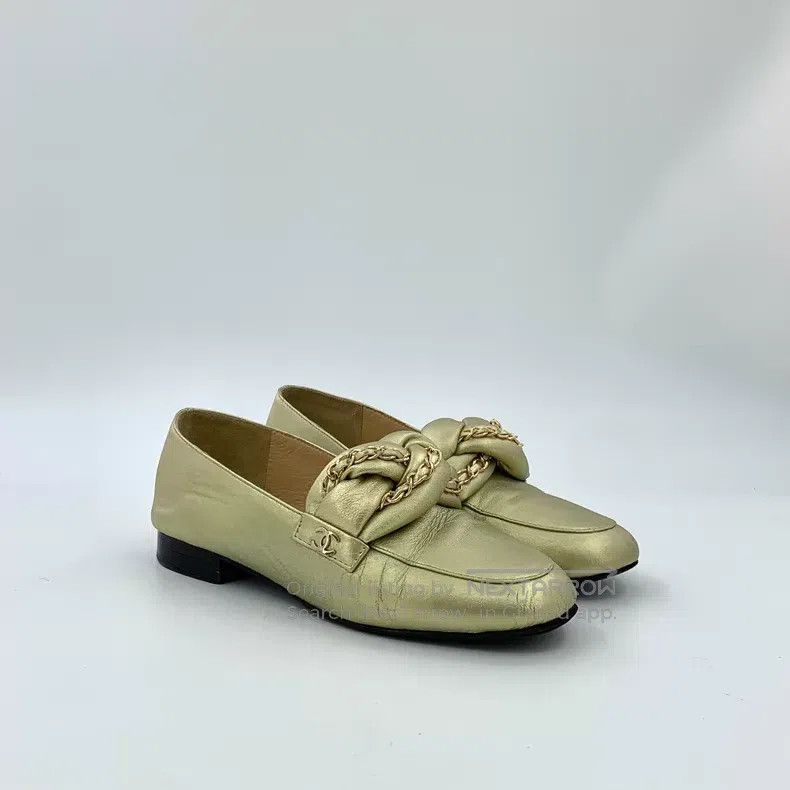 Chanel Chanel Golden hemp chain casual flat loafers Size US 5.5 / IT 35.5 - 2 Thumbnail
