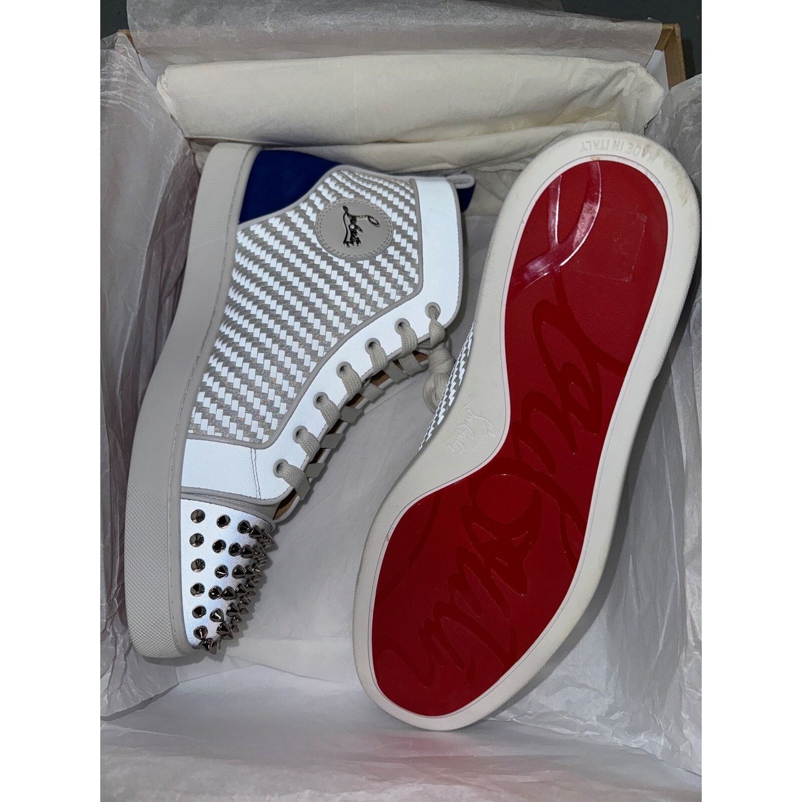 Christian Louboutin Christian Louboutin Lou Spikes Orlato High Top Sneaker Size US 11 / EU 44 - 21 Thumbnail