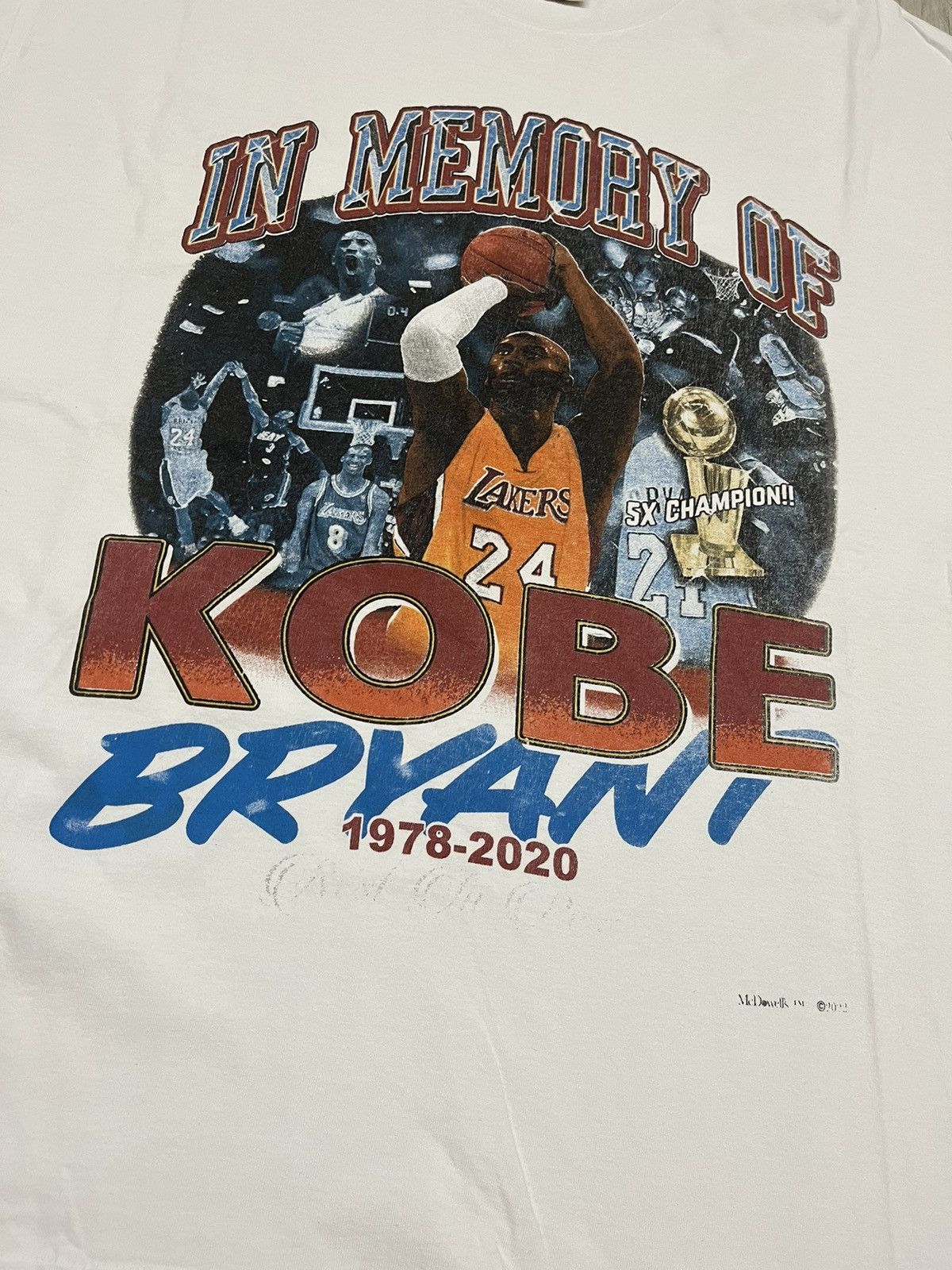 NBA MCDOWELLS RIP KOBE TEE VINTAGE supreme stussy nike fuct Size US XL / EU 56 / 4 - 2 Thumbnail