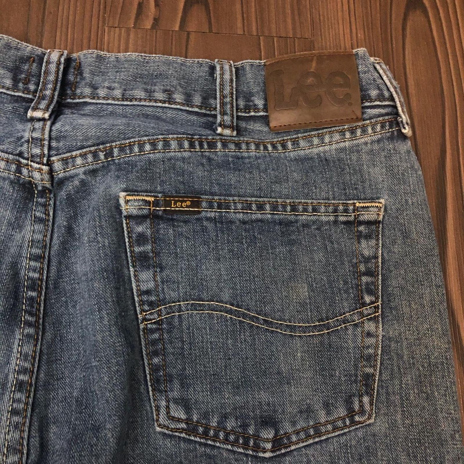 Lee Men’s Dark Wash Distressed Lee Denim Jeans | Size 38x29 Size US 38 / EU 54 - 6 Thumbnail