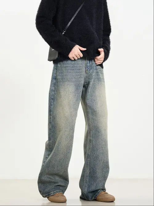 VIBE Men's vintage washed distressed flared jeans Size US 32 / EU 48 - 4 Thumbnail