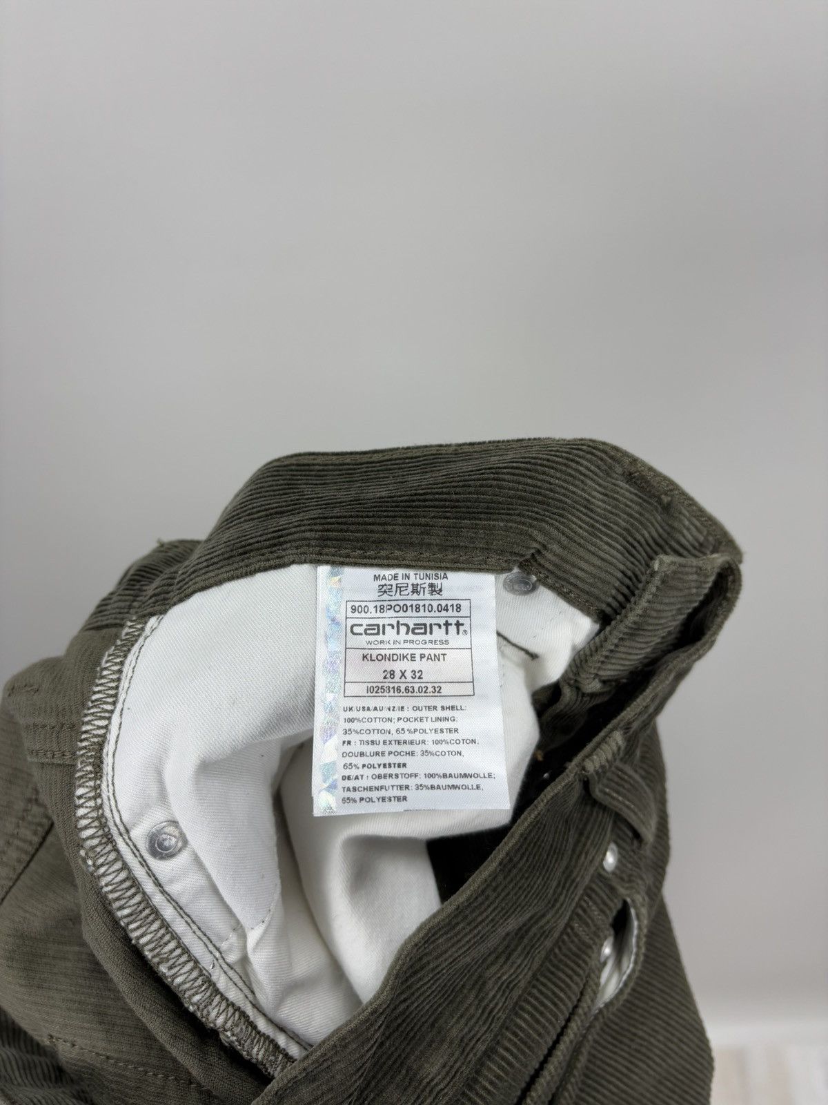 Carhartt Mens corduroy pants Carhartt Size 28x32 Color Green Size US 28 / EU 44 - 8 Thumbnail