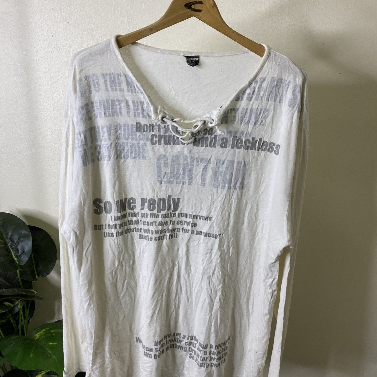 If Six Was Nine Ruffbeatz Seditionaries Poem Cyber Gothic Punk Grunge LS Tee Size US XL / EU 56 / 4 - 2 Thumbnail