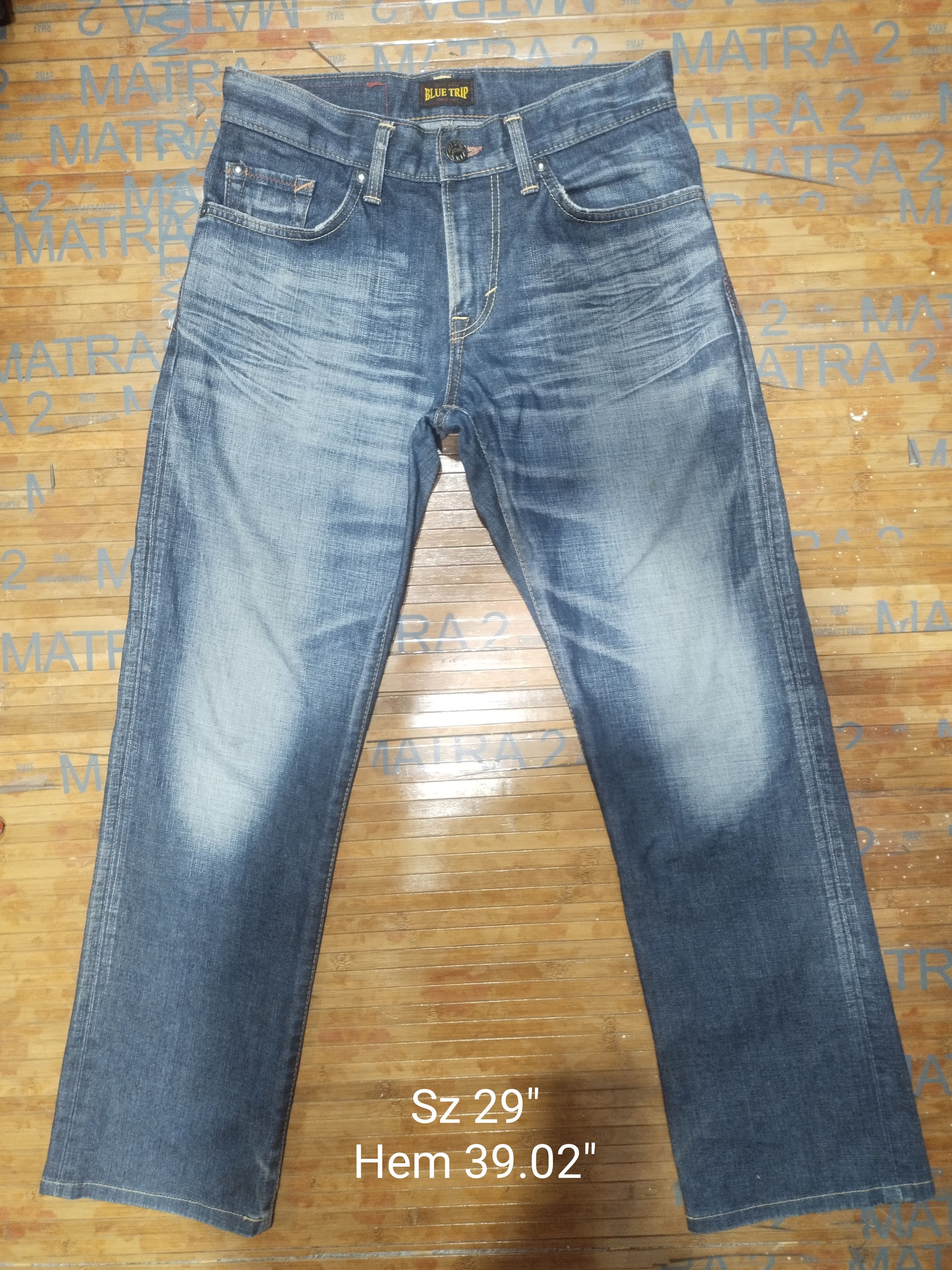 Edwin × Japanese Brand × Vintage Vintage Edwin Blue Trip Sz 29" Size US 29 - 1 Thumbnail