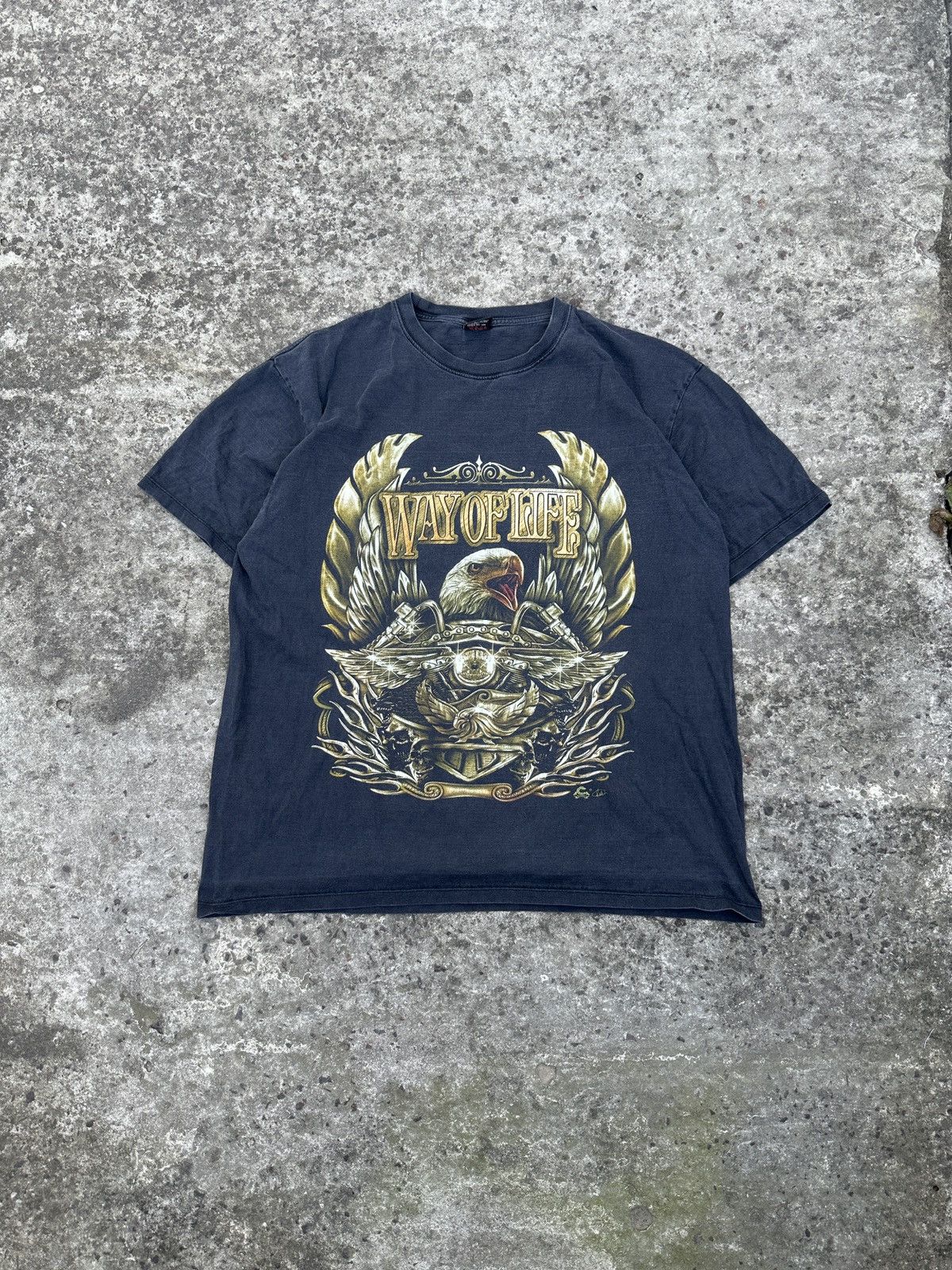 Vintage Vintage Way Of Life Logo Eagle Bike Very Rare USA XL Casual Size US XL / EU 56 / 4 - 1 Thumbnail