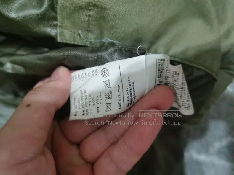 Neighborhood Neighborhood Military Green L Size Down Jacket Size US L / EU 52-54 / 3 - 6 Thumbnail