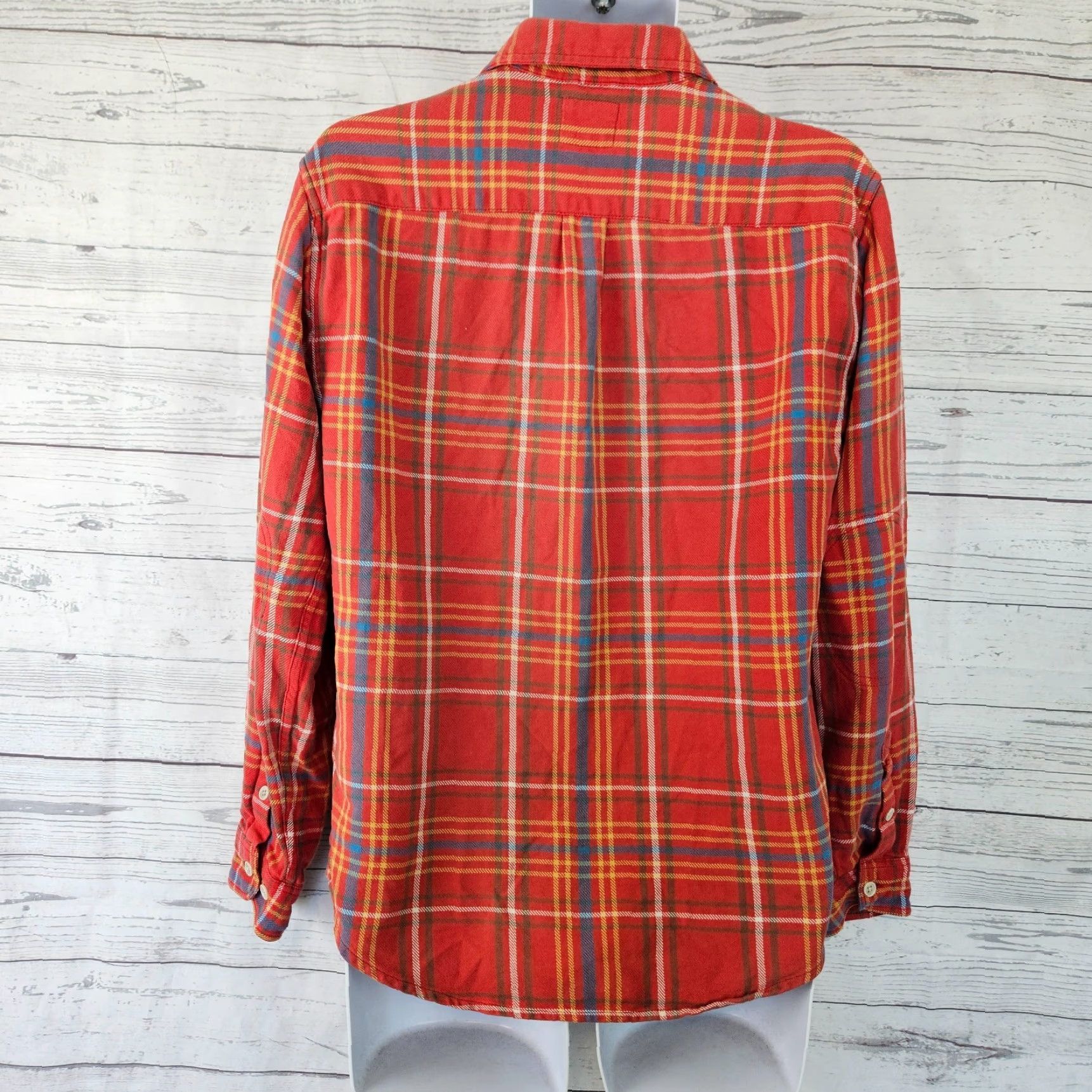 Bonobos Bonobos Button-Up Shirt Men Small Red Blue Plaid Long Sleeve Cotton Shirt Size US S / EU 44-46 / 1 - 3 Thumbnail