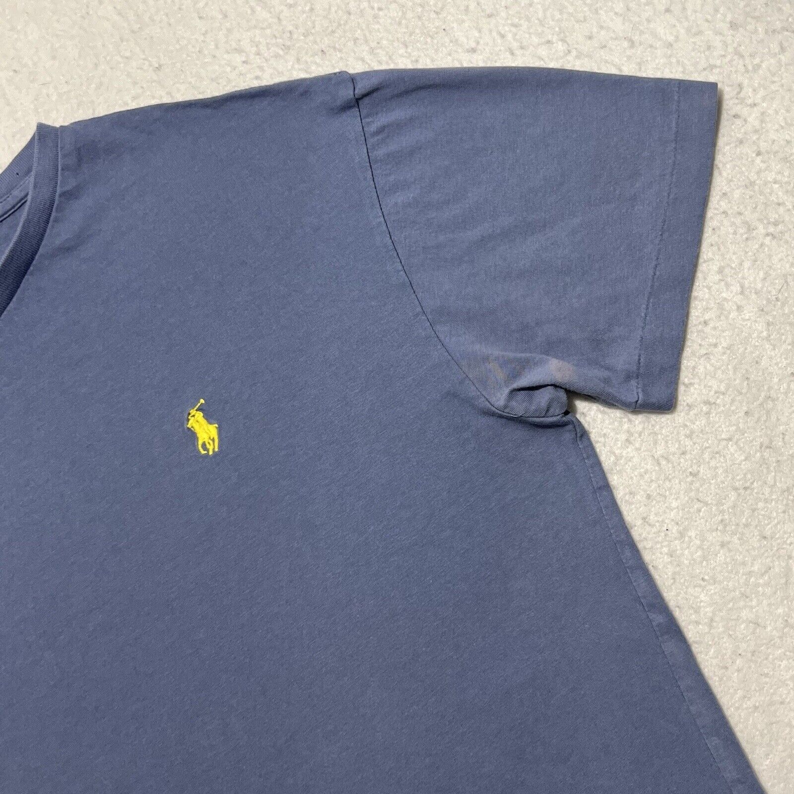 Polo Ralph Lauren Polo Ralph Lauren V Neck Blue T Shirt Yellow Pony Logo Size US M / EU 48-50 / 2 - 4 Thumbnail