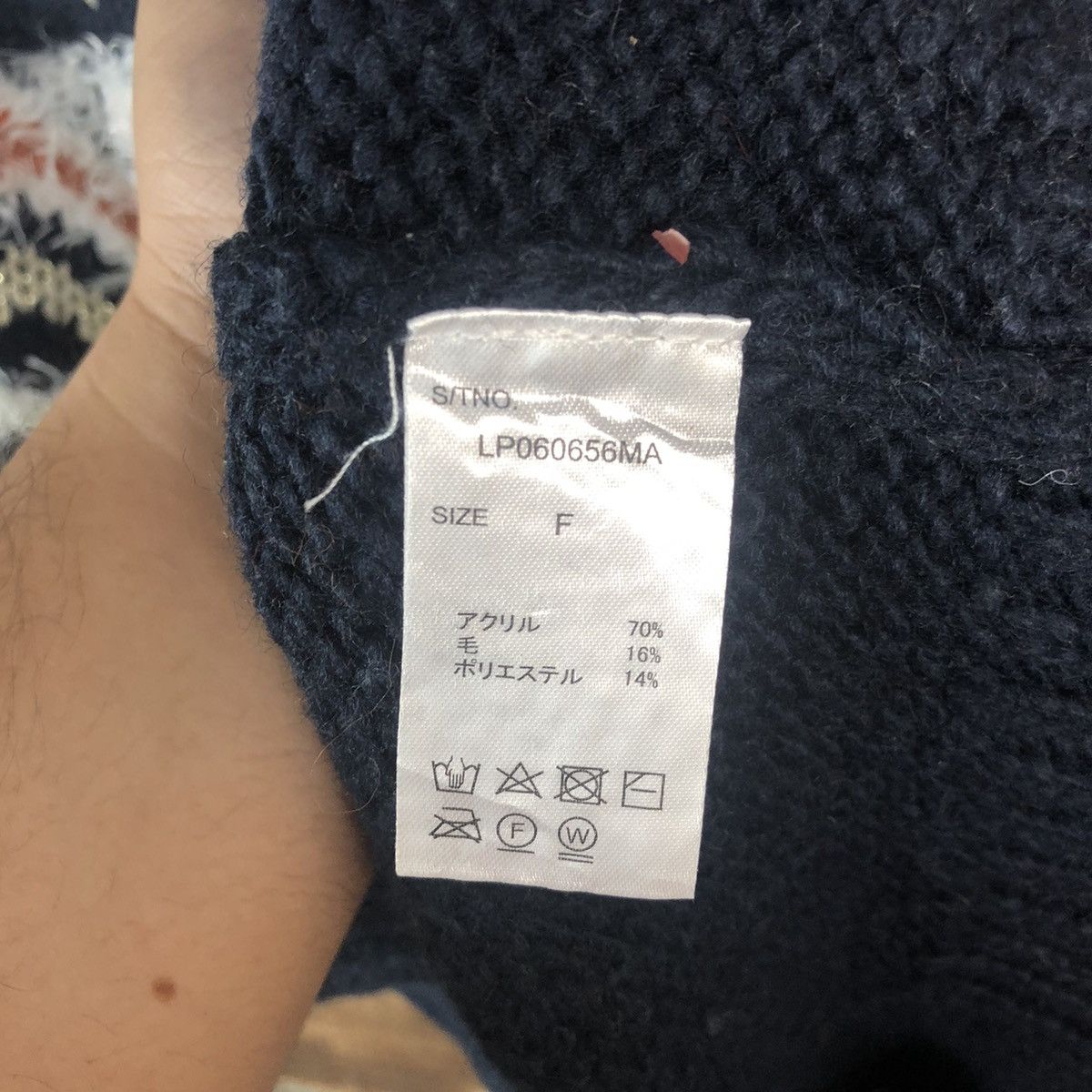 Homespun Knitwear Lepsim Dark Blue navajo Knitwear #A2013 Size US S / EU 44-46 / 1 - 12 Thumbnail
