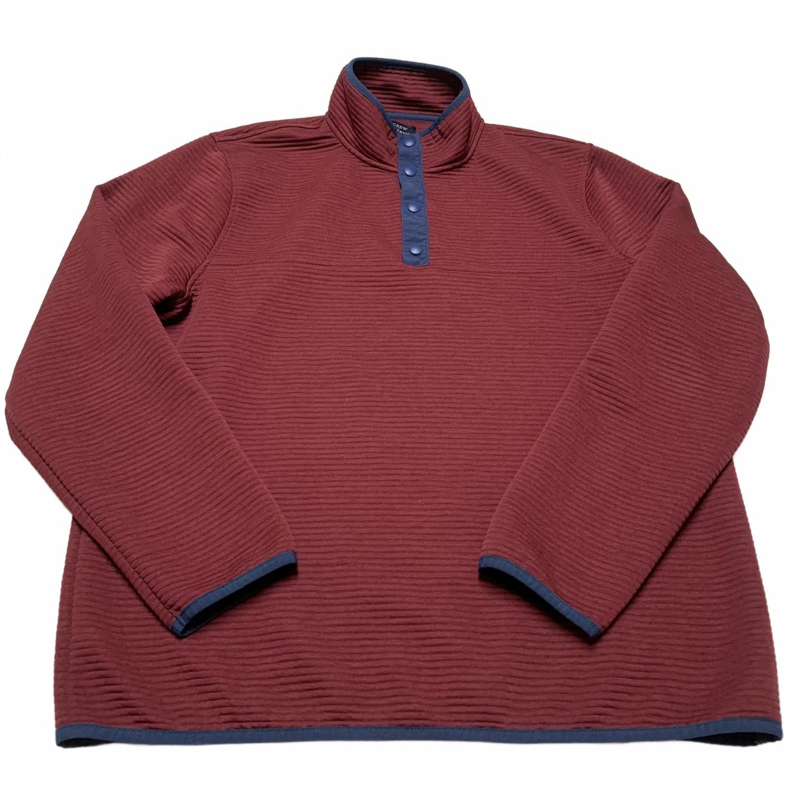 J.Crew J.Crew Men's Large Authentic Fleece Burgundy Pullover Size US L / EU 52-54 / 3 - 1 Thumbnail