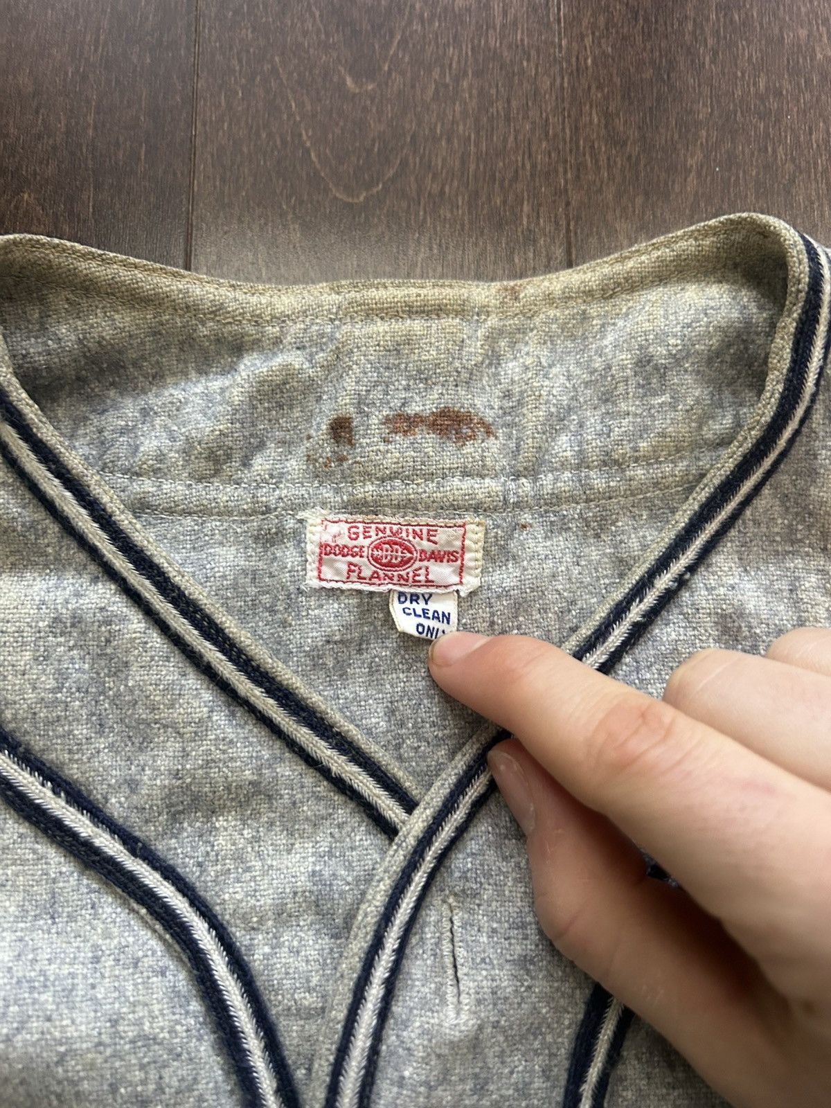 Other Dodge Davis True Vintage 1940’s Wool Baseball Jersey Size US L / EU 52-54 / 3 - 5 Thumbnail