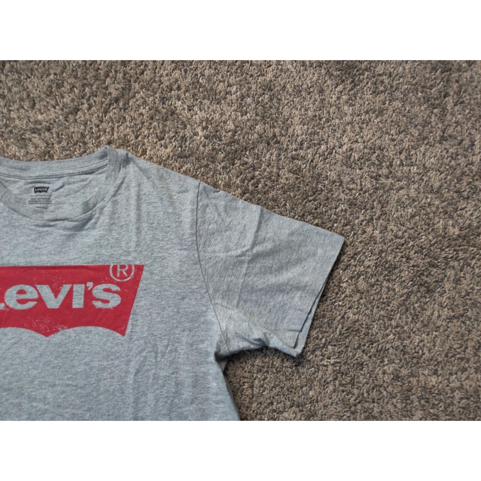 Levi's Levi's Shirt Adult Mens Small Gray Red Spell Out Size US S / EU 44-46 / 1 - 5 Thumbnail