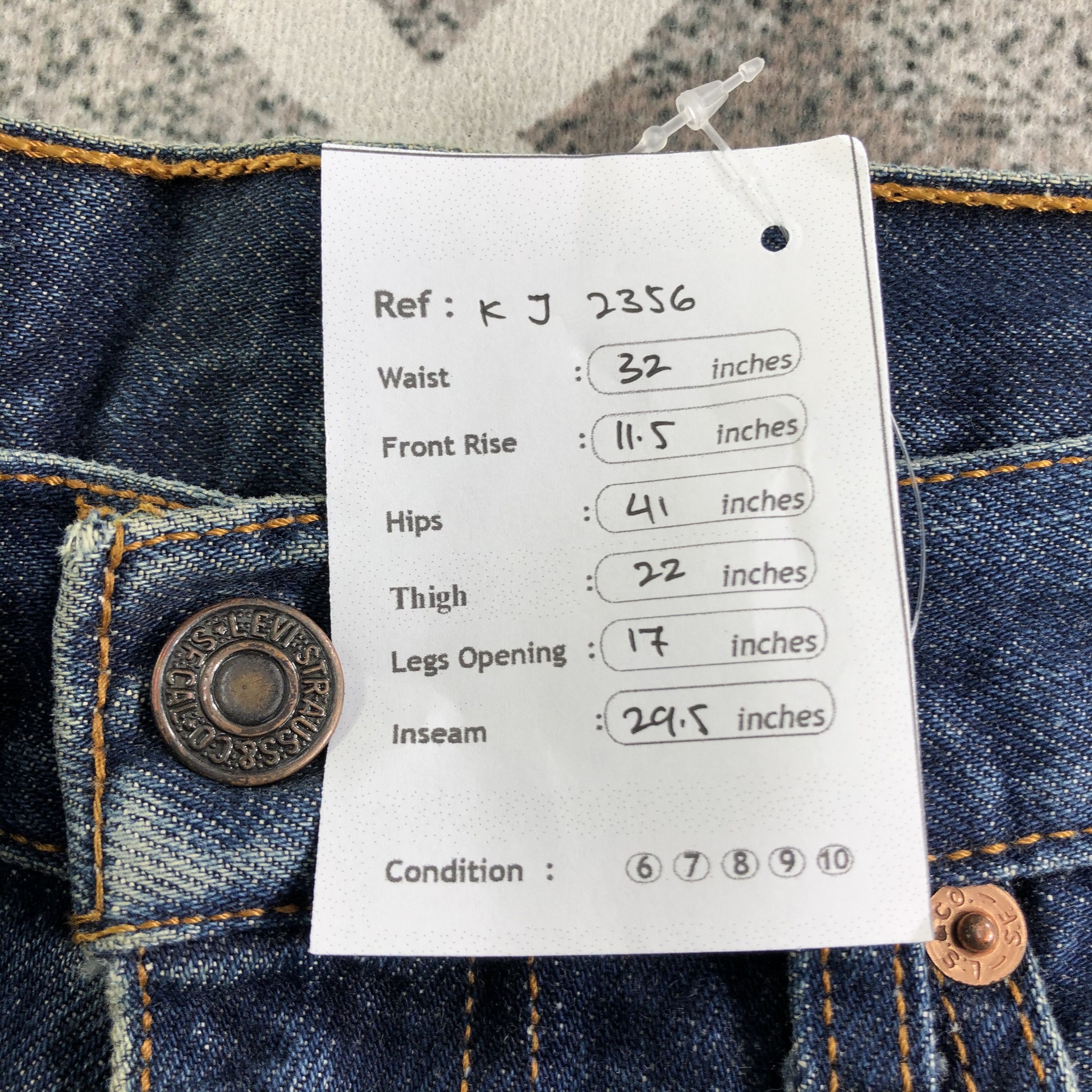 Levi's Vintage Levis 508 Jeans Dirty Blue Denim KJ2356 Size US 32 / EU 48 - 14 Thumbnail