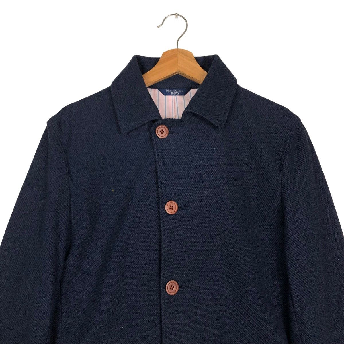 Japanese Brand 🔥VINTAGE CHORE JACKET BUTTON STRIPED LINING SHIPS JAPAN Size US XL / EU 56 / 4 - 3 Thumbnail