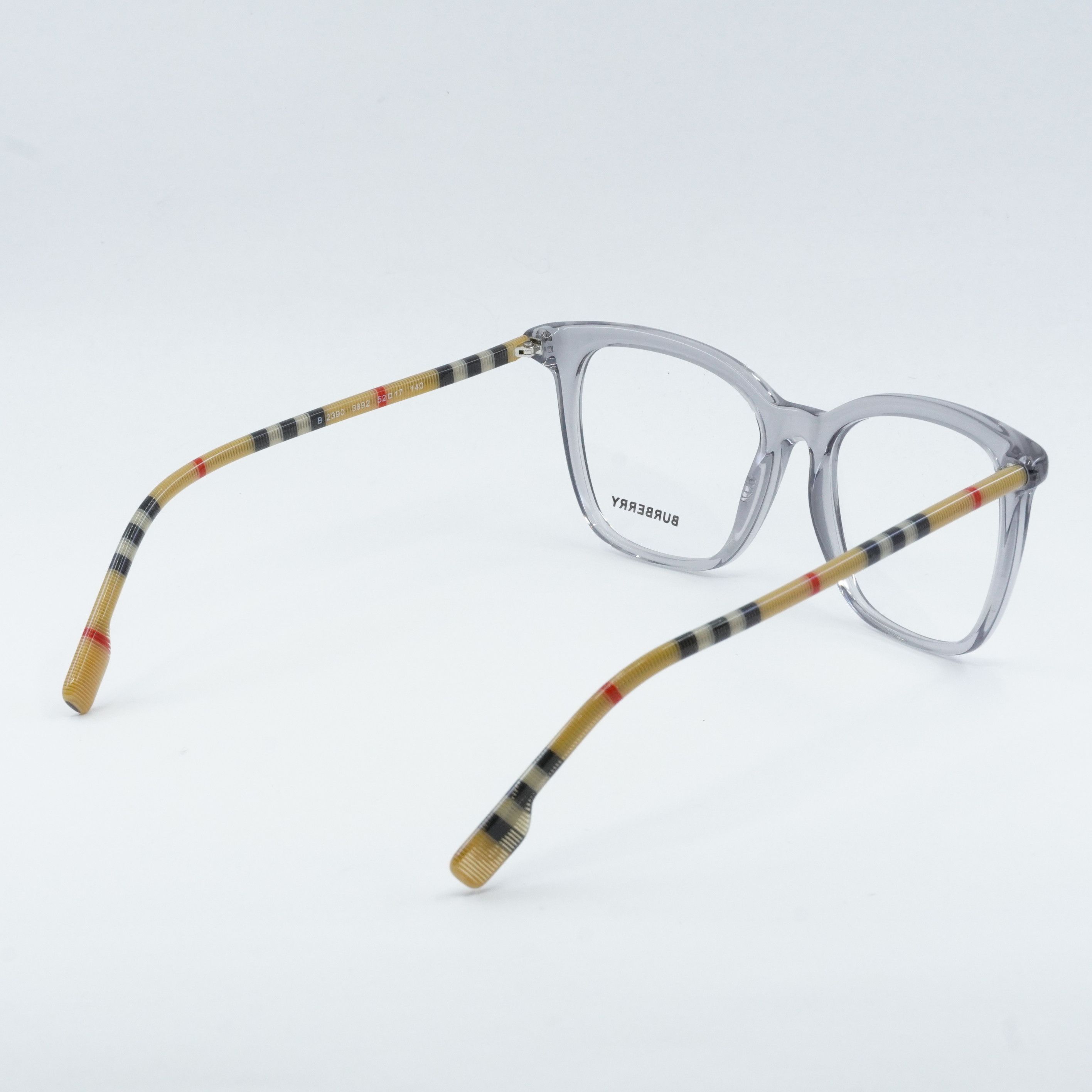 Burberry Burberry BE2390 3892 Eyeglasses Square 50mm Grey Frame Size ONE SIZE - 2 Thumbnail