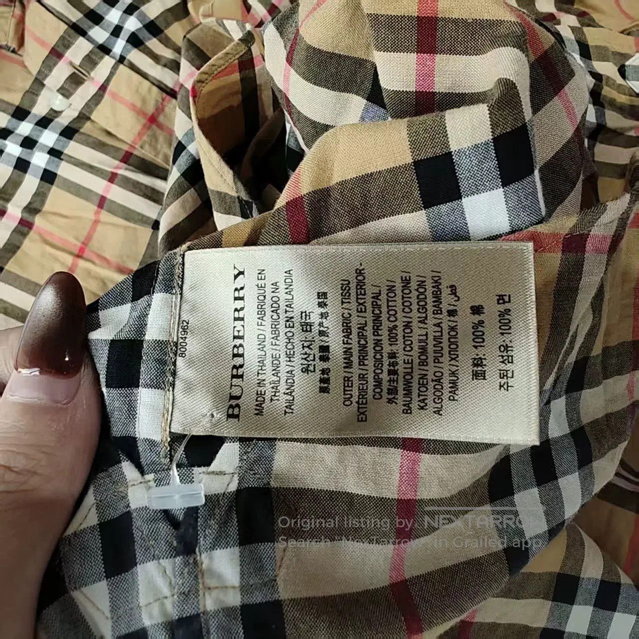 Burberry burberry checked shirt in size large. Size US L / EU 52-54 / 3 - 6 Thumbnail