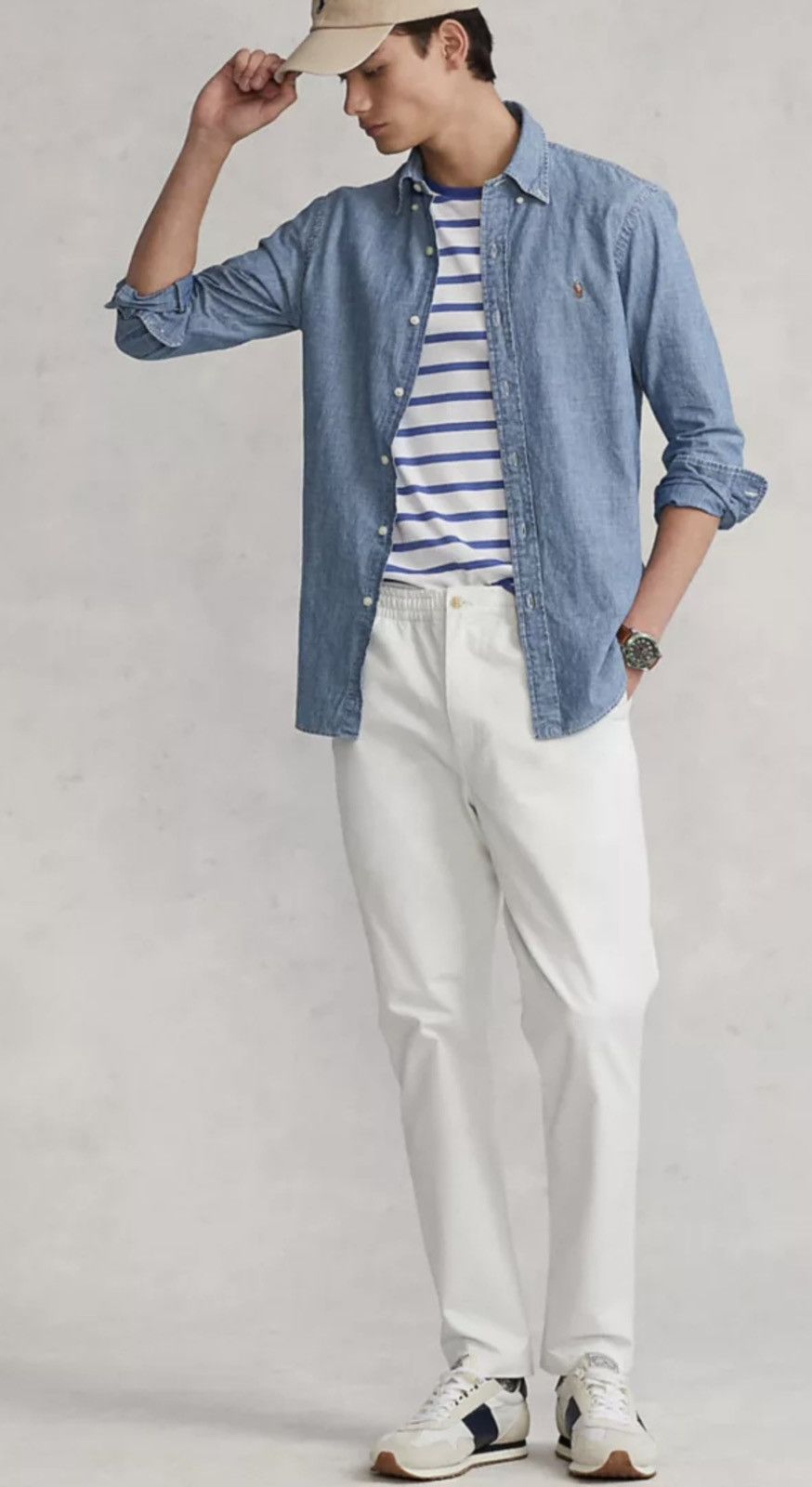 Polo Ralph Lauren Polo Ralph Lauren mens chambray indigo shirt L New Size US L / EU 52-54 / 3 - 23 Thumbnail