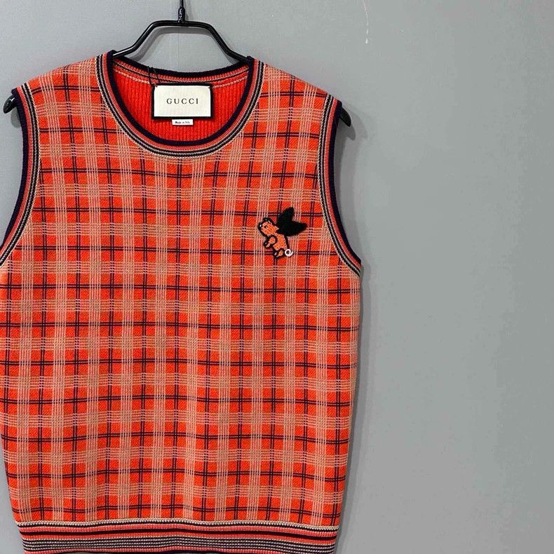 Gucci Gucci Flying pig embroidery plaid vest Size L / US 10 / IT 46 - 2 Thumbnail