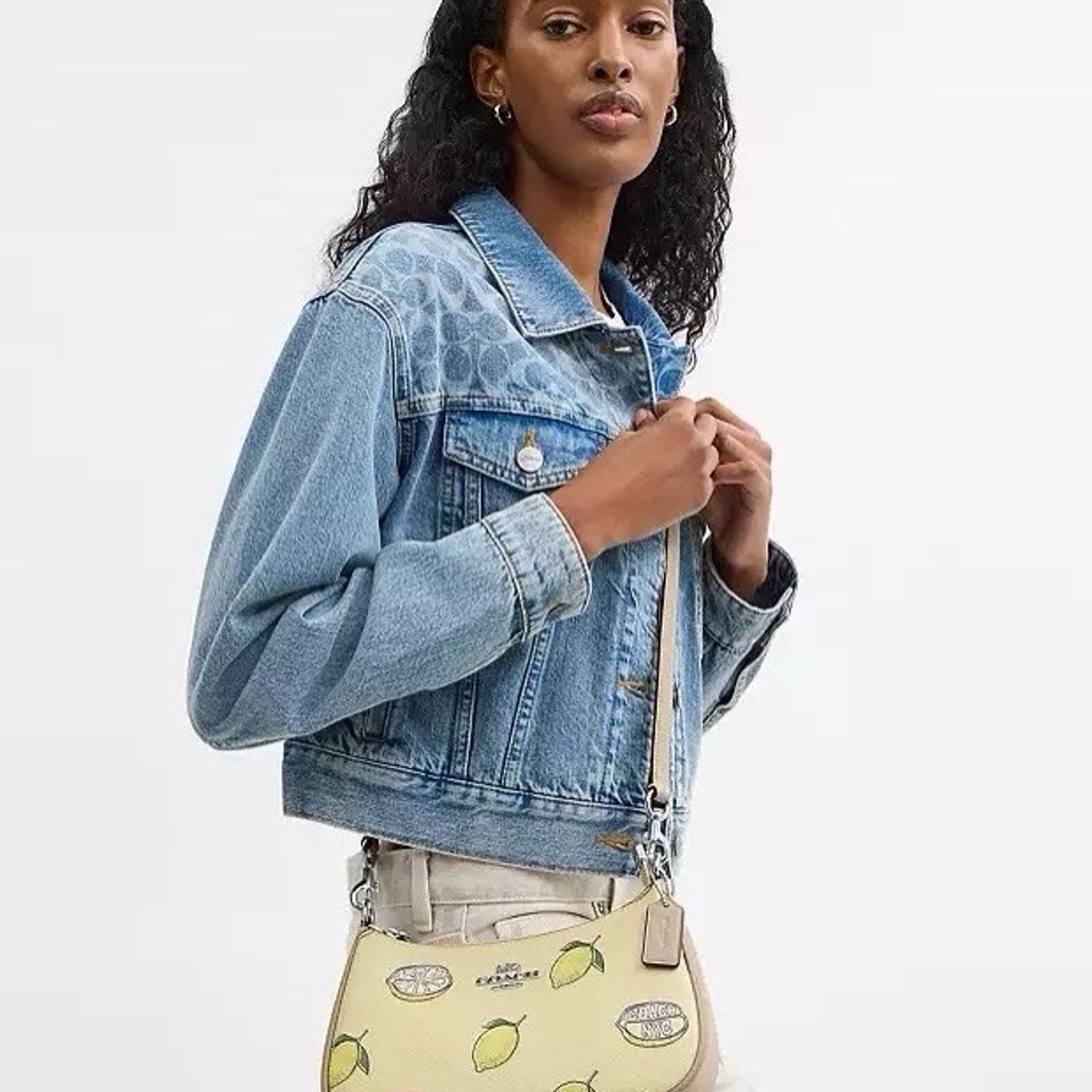 Coach NWT Coach Teri Shoulder Bag With Lemon CBA53 Garden Glade Size ONE SIZE - 8 Thumbnail