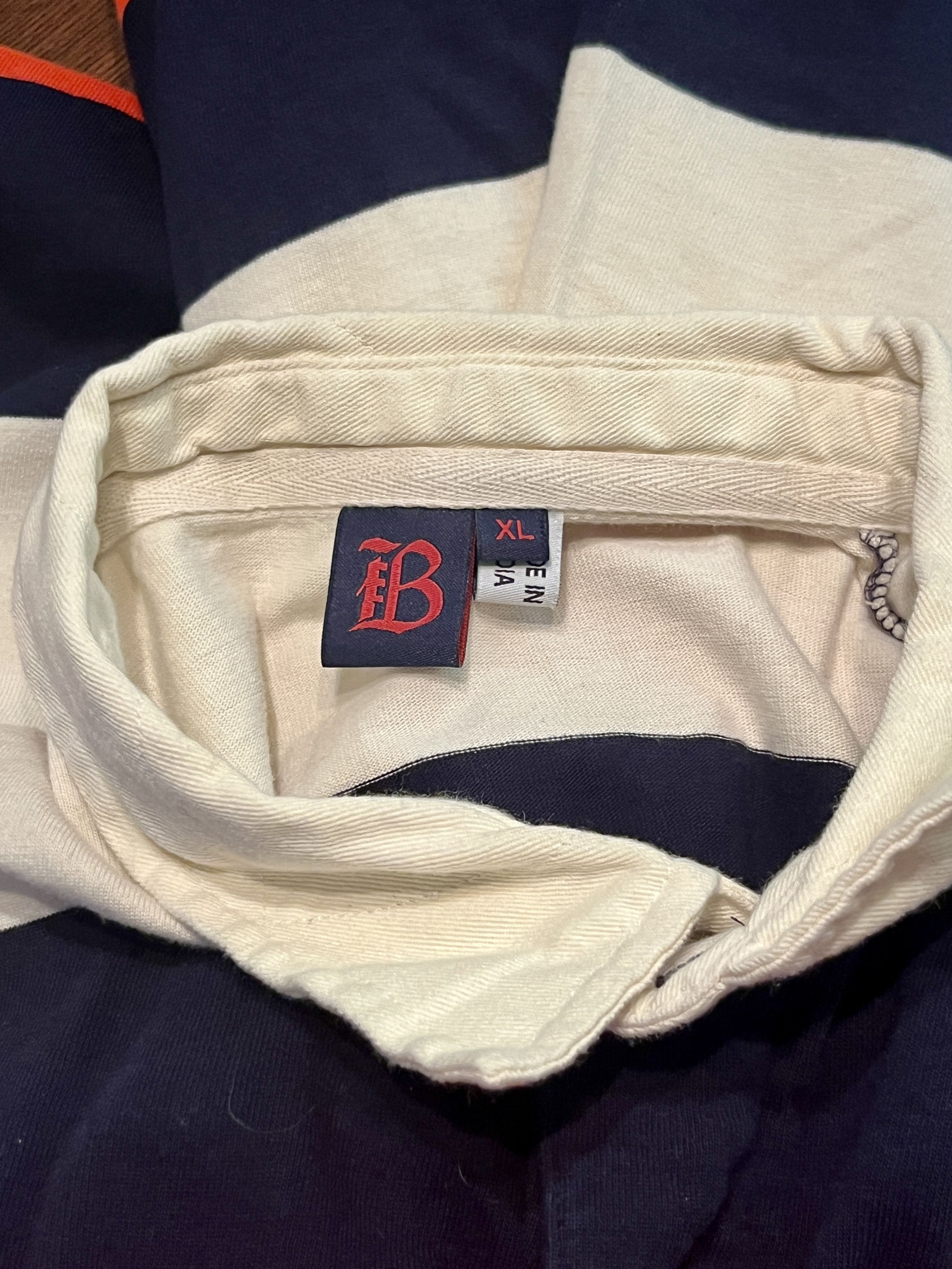 Vintage Official Bay FC Heritage Rugby Shirt Navy/Poppy Red/White XL Size US XL / EU 56 / 4 - 7 Thumbnail