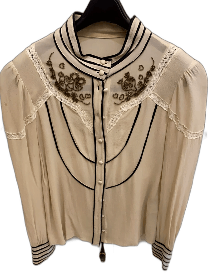 The Row Elegant Silk Shirt with Intricate Details Size US M / EU 48-50 / 2 - 1 Thumbnail