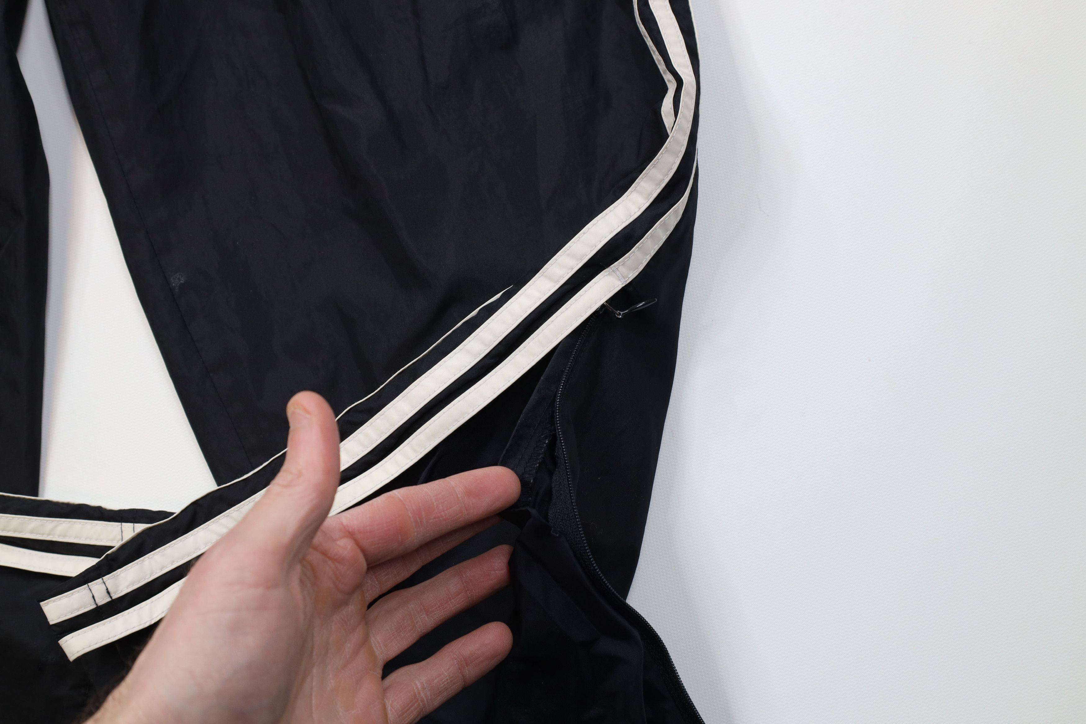 Adidas Vintage 90s Adidas Lined Wide Leg Windbreaker Pants Black Size US 38 / EU 54 - 9 Thumbnail